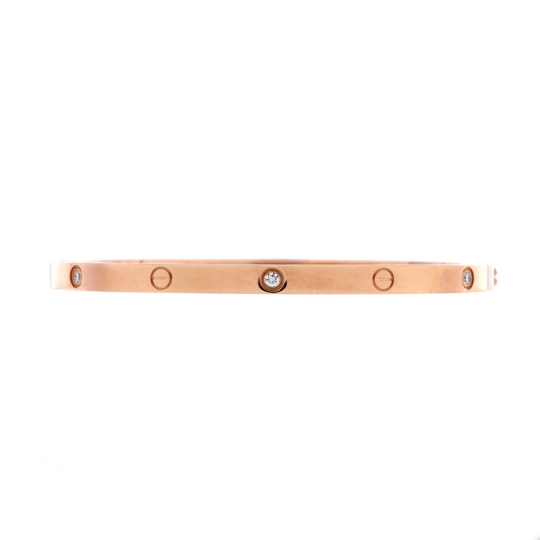 Love 6 Diamond Bracelet 18K Rose Gold and Diamonds Small 16