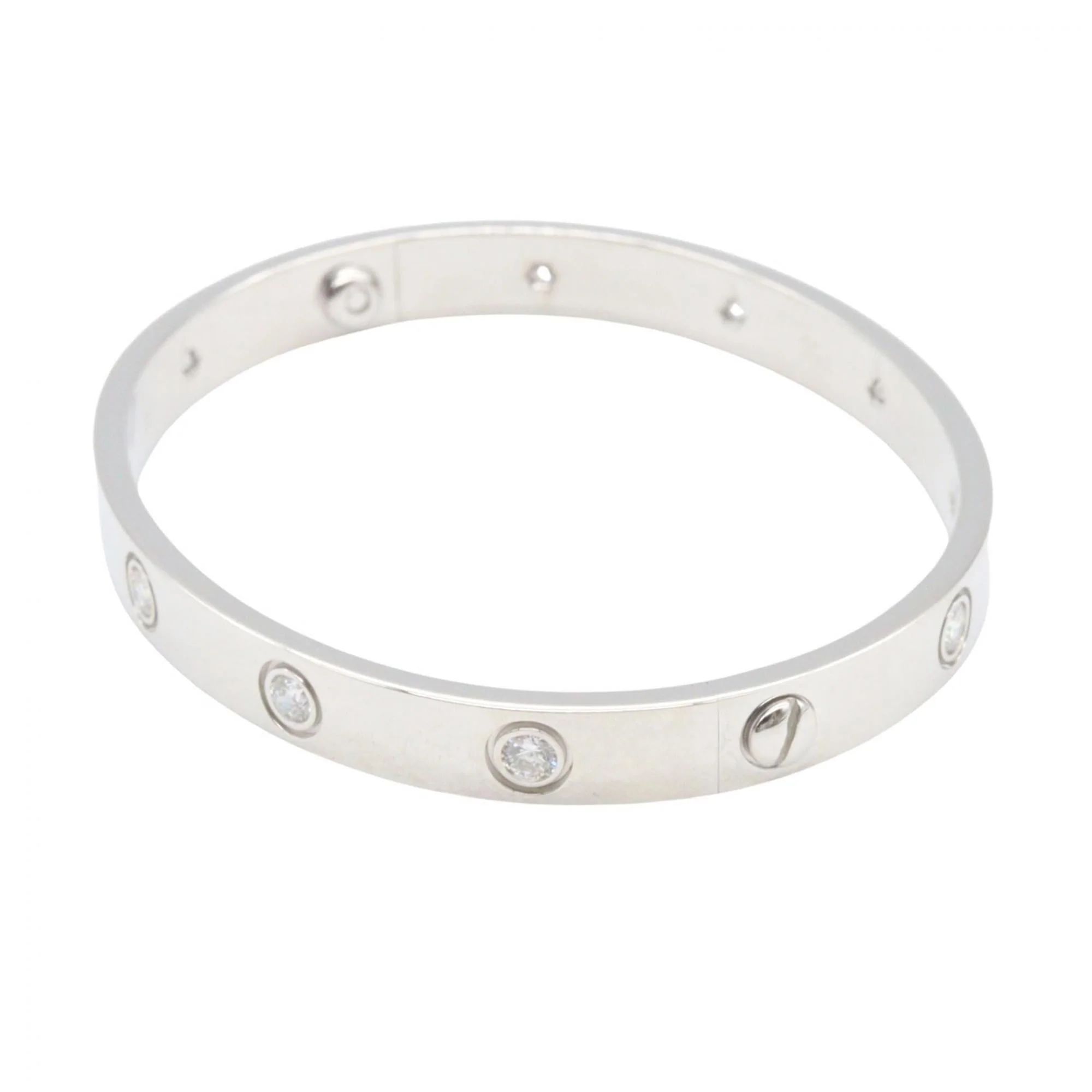 Love Bracelet 18K White Gold with Diamond - Image 4