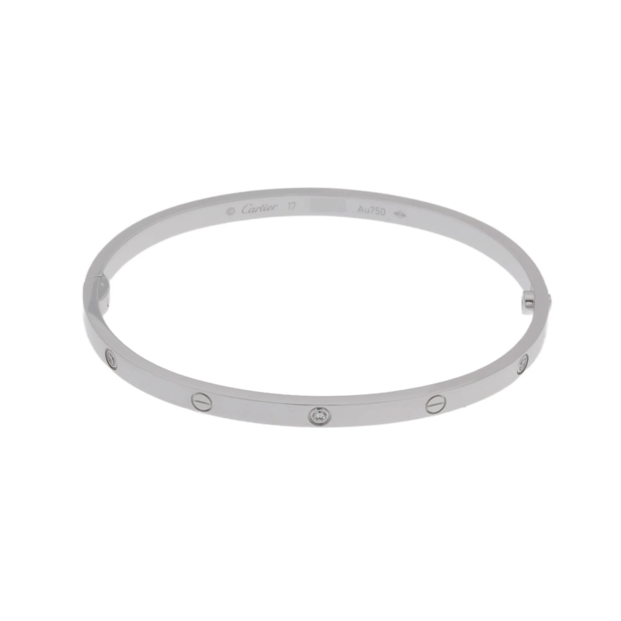 Love Bracelet 18K White Gold with Diamond - Image 2