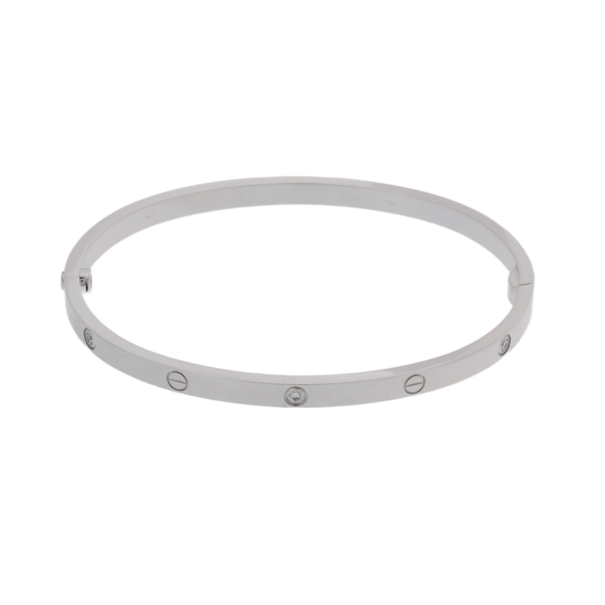 Love Bracelet 18K White Gold with Diamond - Image 3