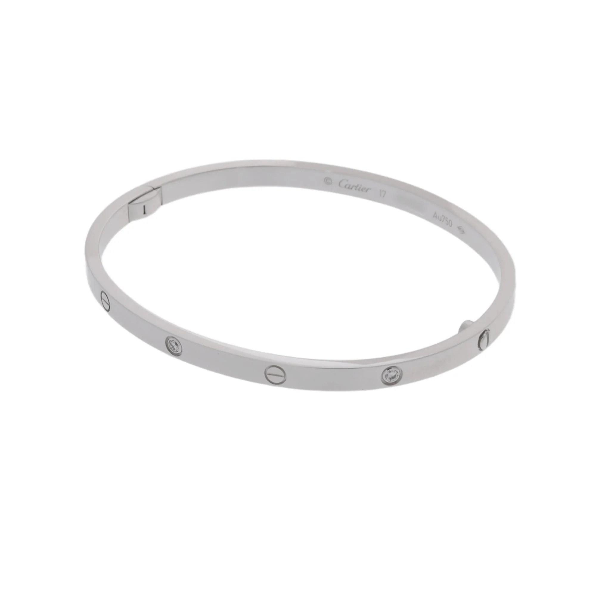 Love Bracelet 18K White Gold with Diamond - Image 4
