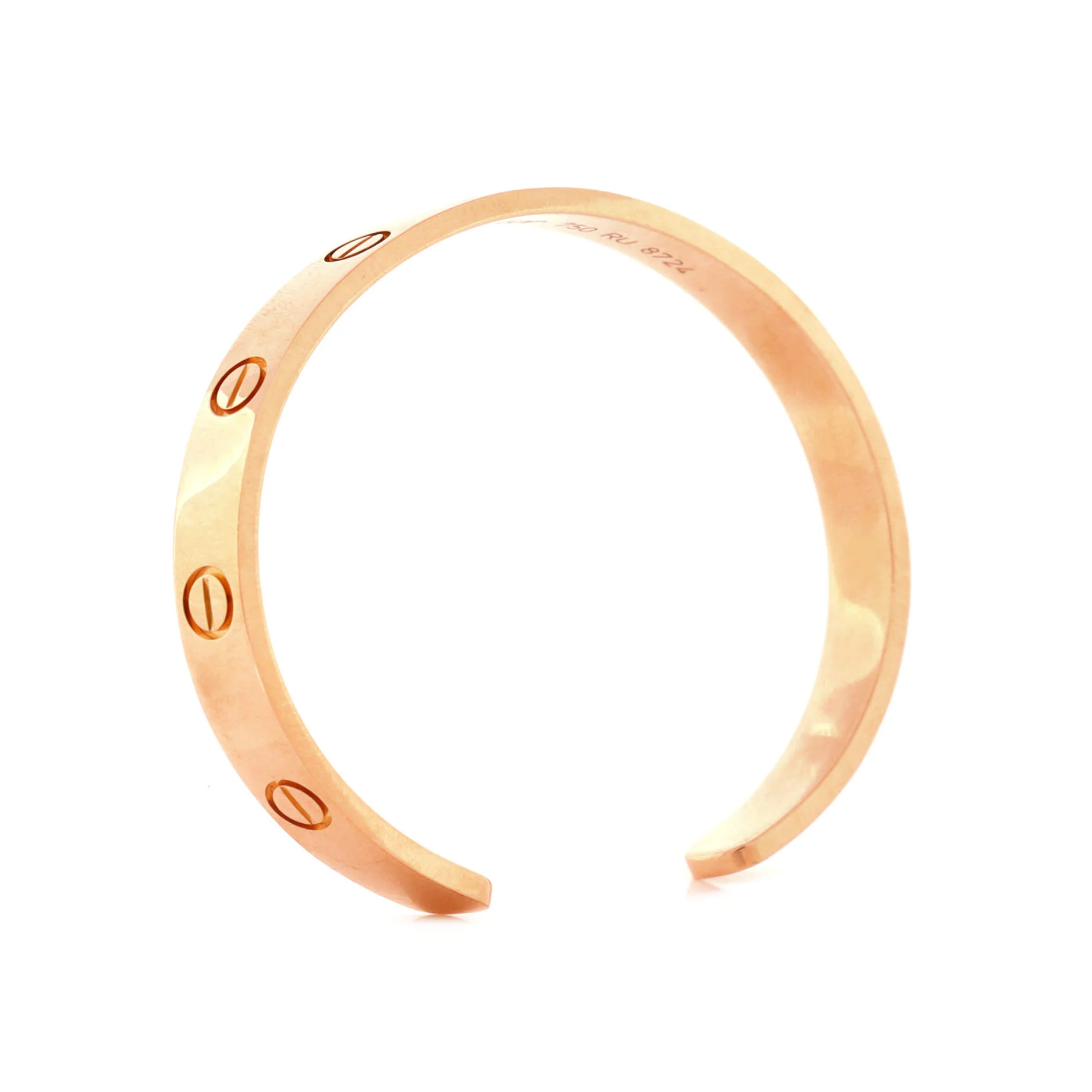Love Cuff Bracelet 18K Rose Gold - Image 3