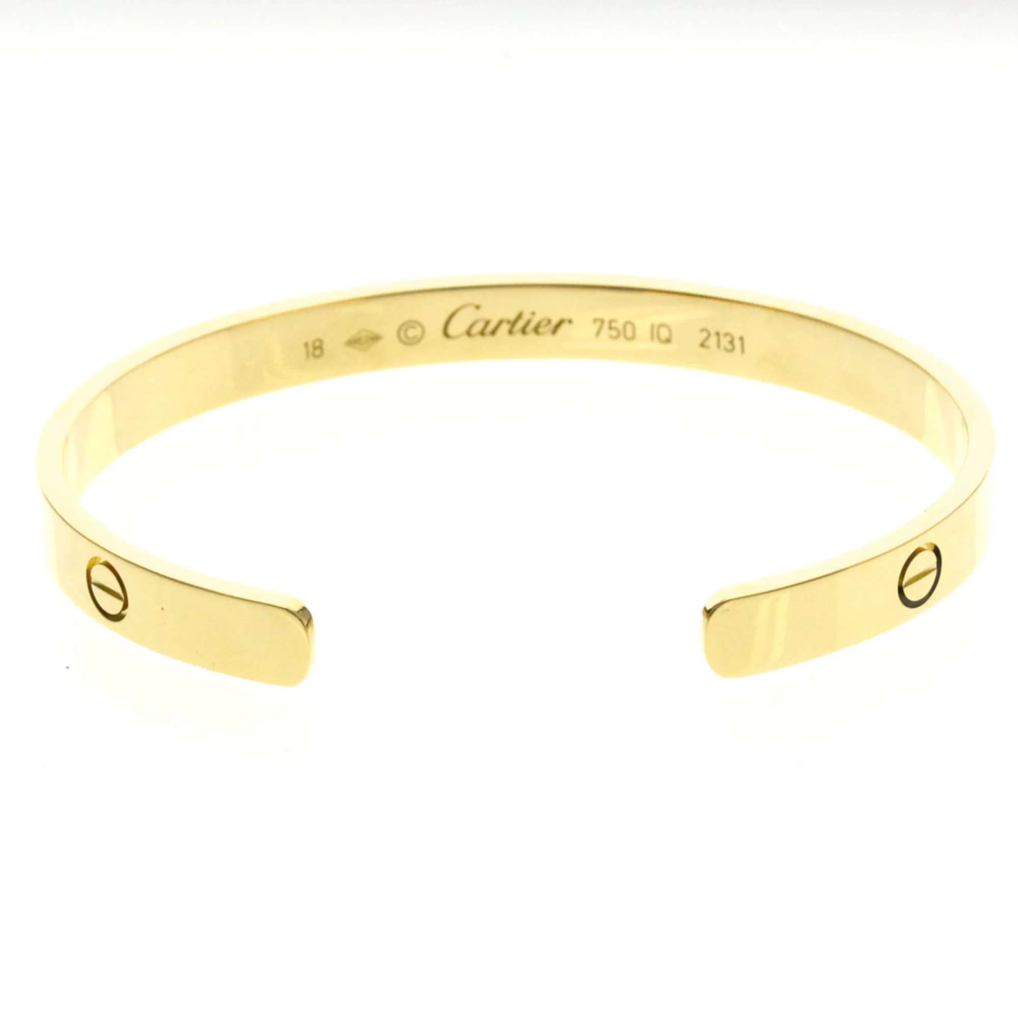 Love Open Bangle 18K Yellow Gold Bracelet - Image 3