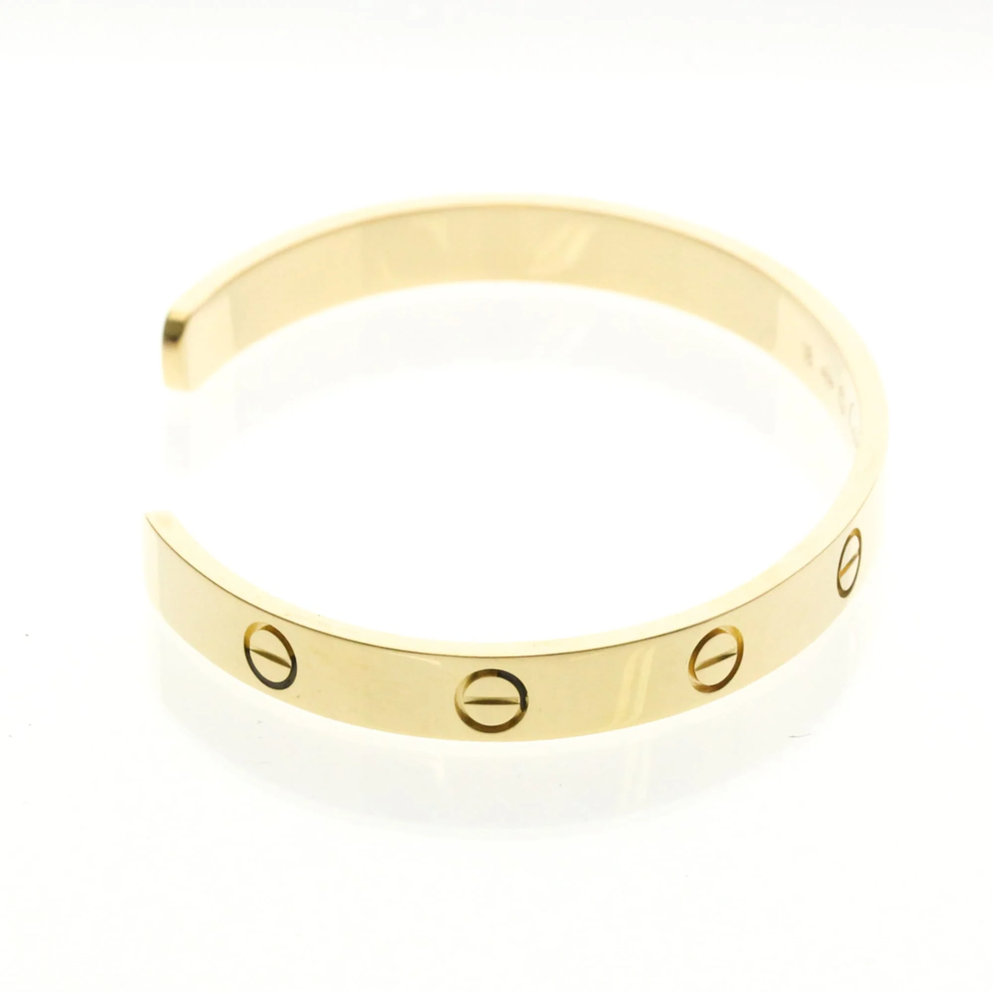 Love Open Bangle 18K Yellow Gold Bracelet - Image 4