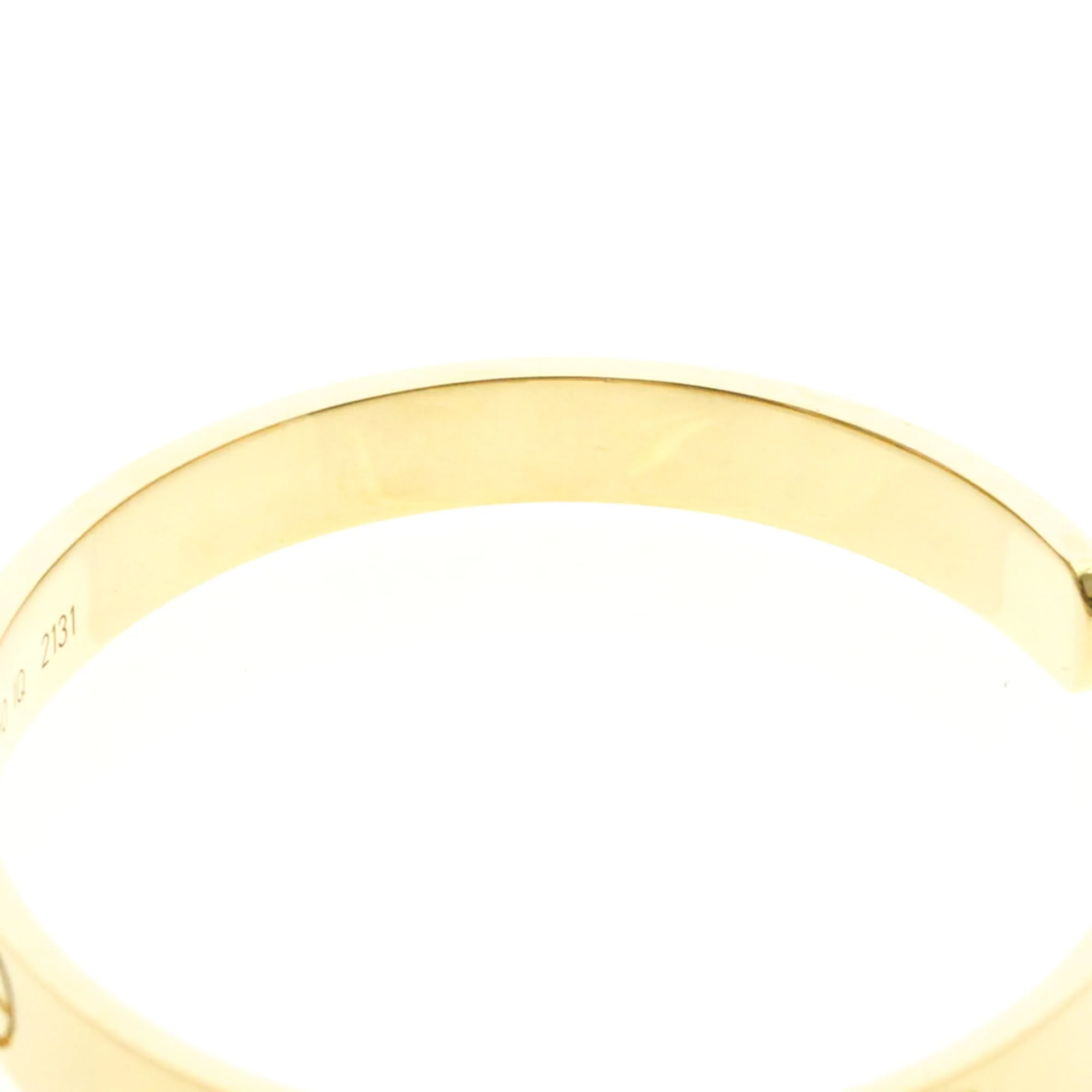 Love Open Bangle 18K Yellow Gold Bracelet - Image 6