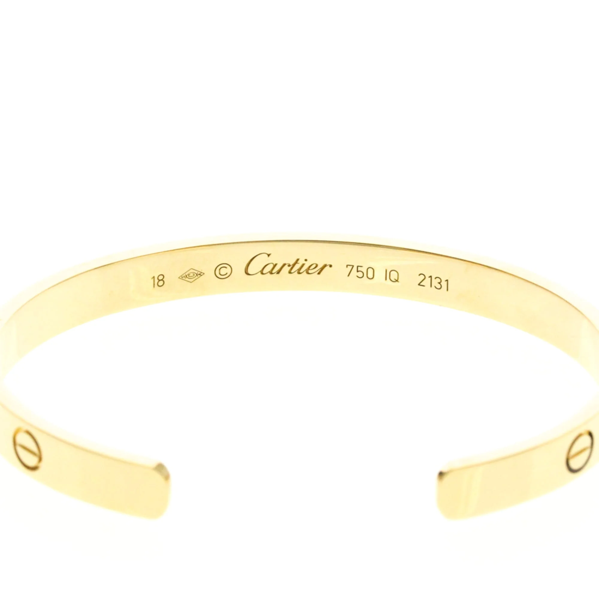 Love Open Bangle 18K Yellow Gold Bracelet - Image 7