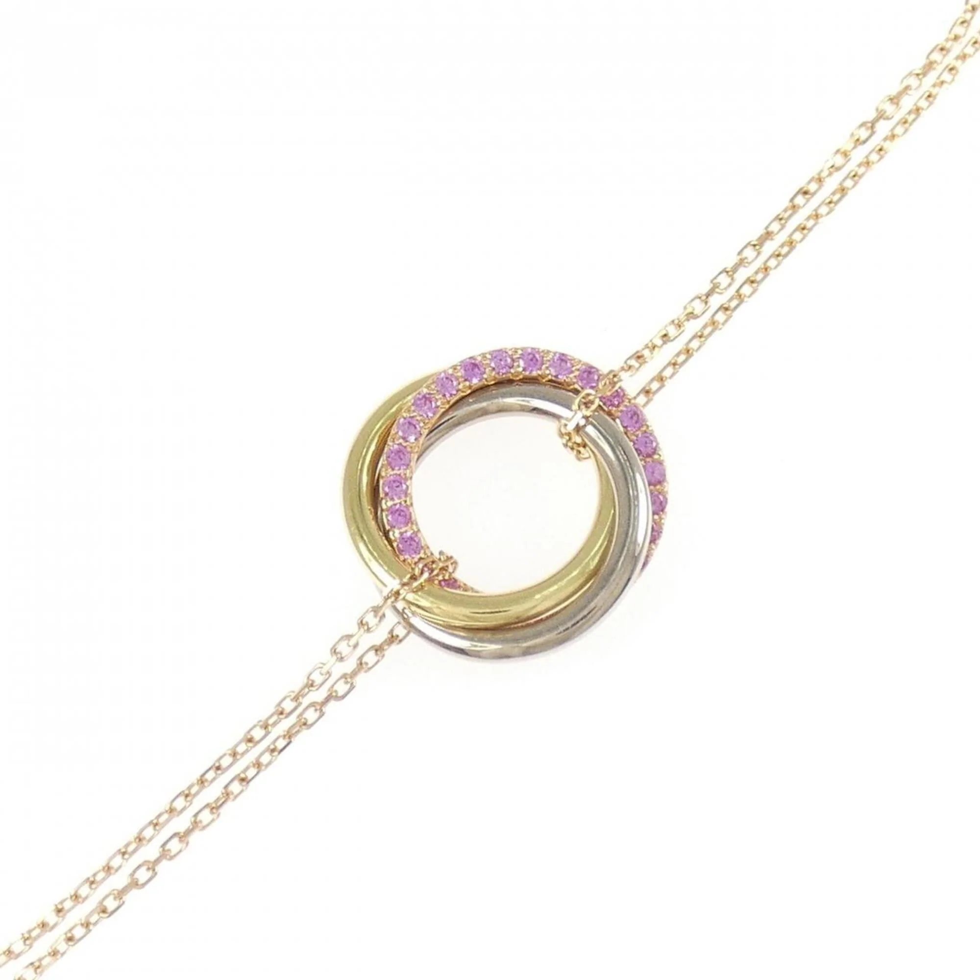 Trinity Bracelet Rose Gold and White Gold and Yellow Gold
