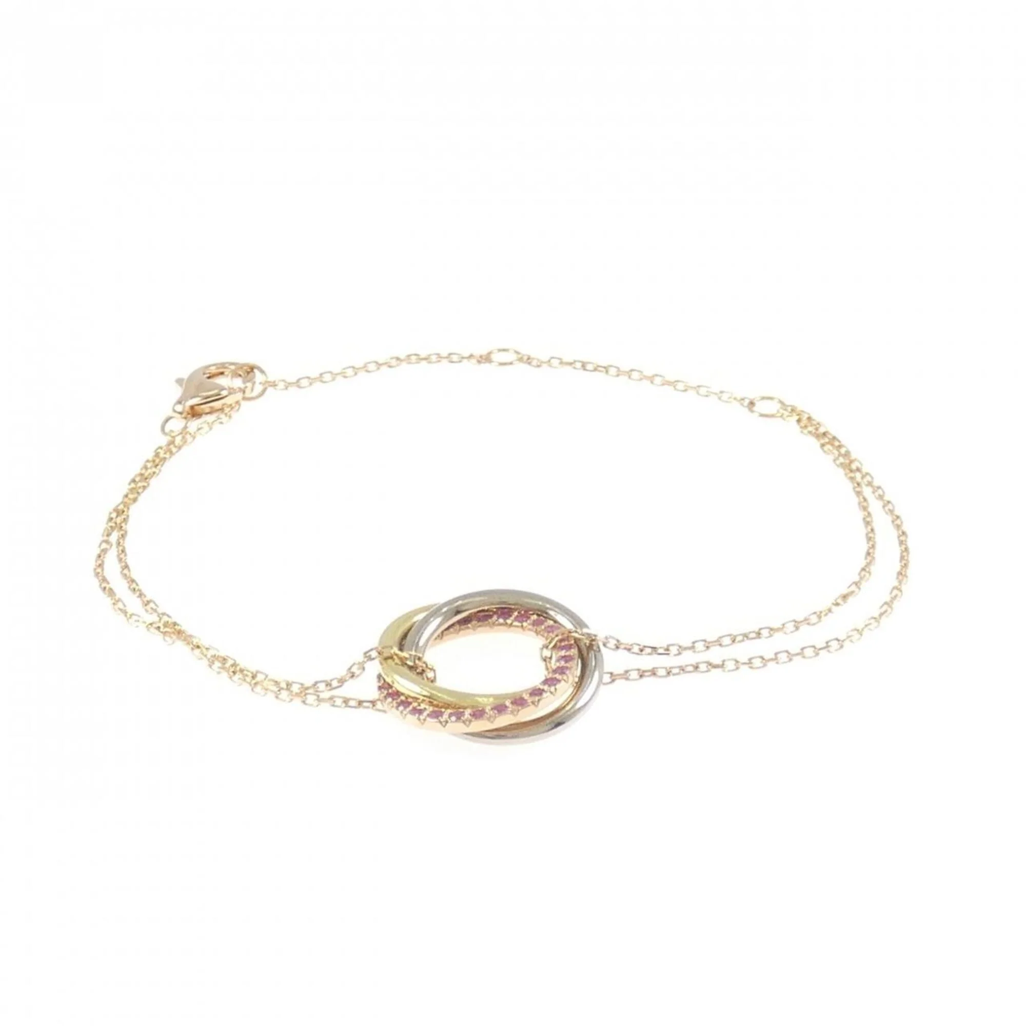 Trinity Bracelet Rose Gold and White Gold and Yellow Gold - Image 3