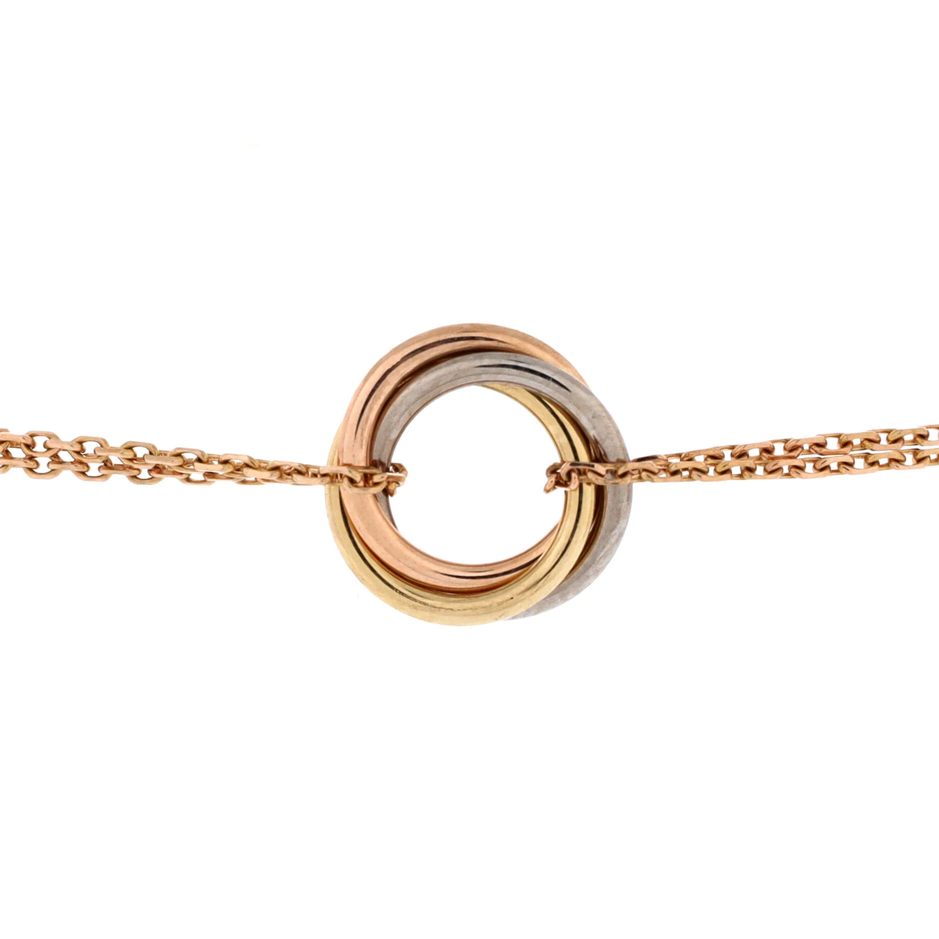 Trinity Chain Bracelet 18K Tricolor Gold - Image 3
