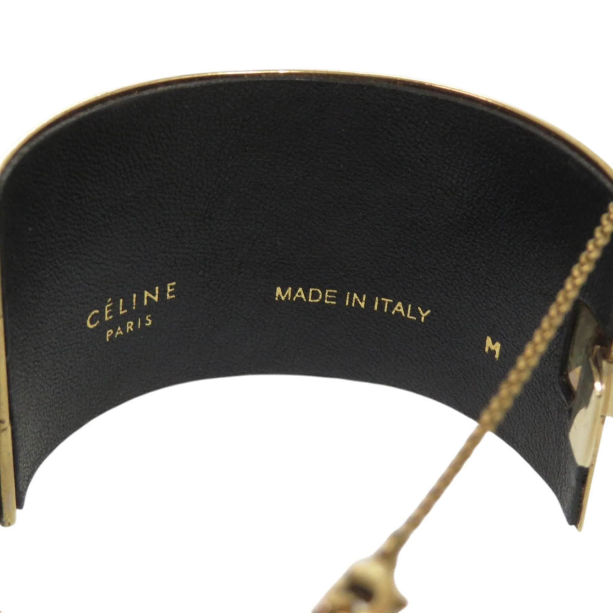 Bangle Leather and Metal Gold Bracelet - Image 5