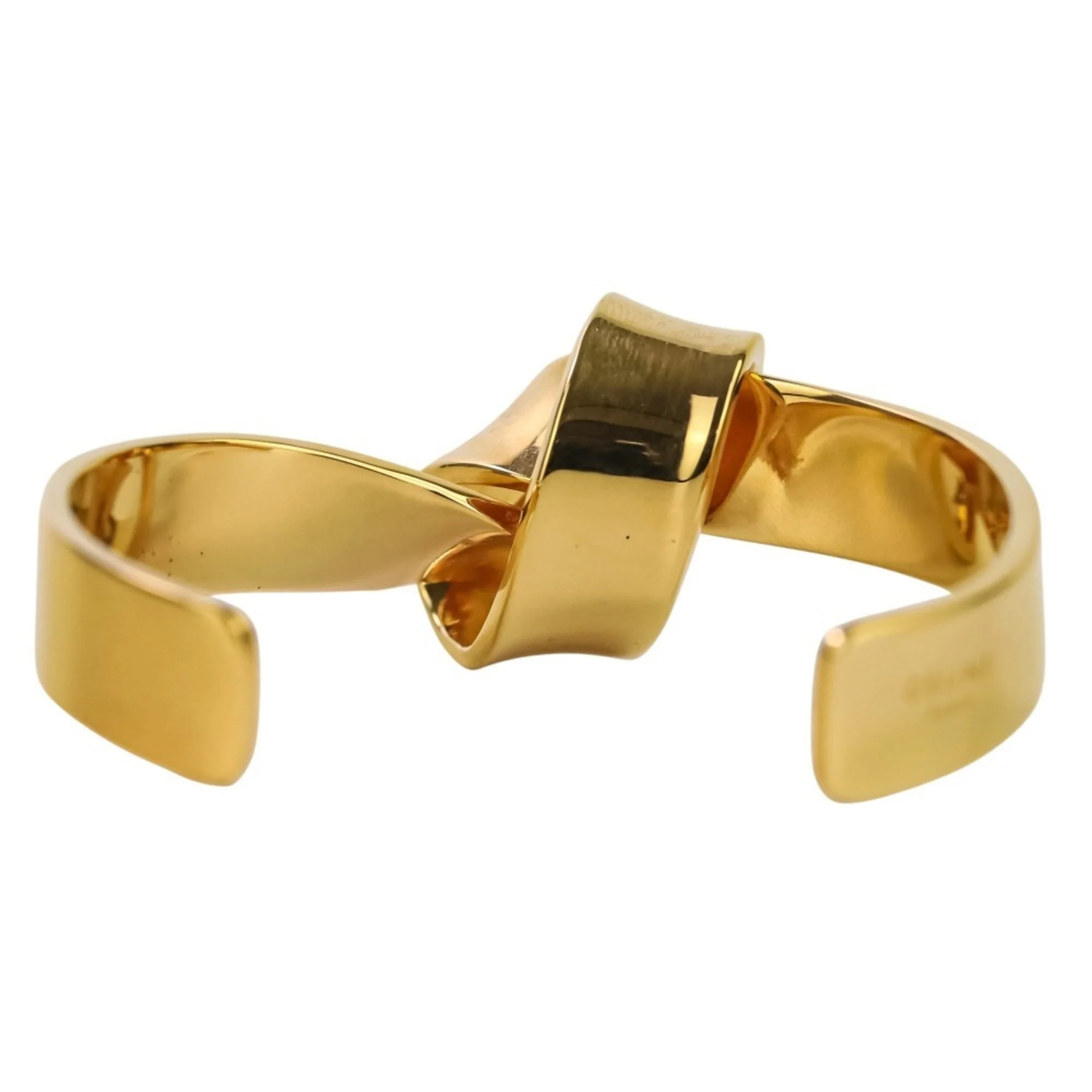 Phoebe Knot Flat Bracelet Gold Small - Image 4