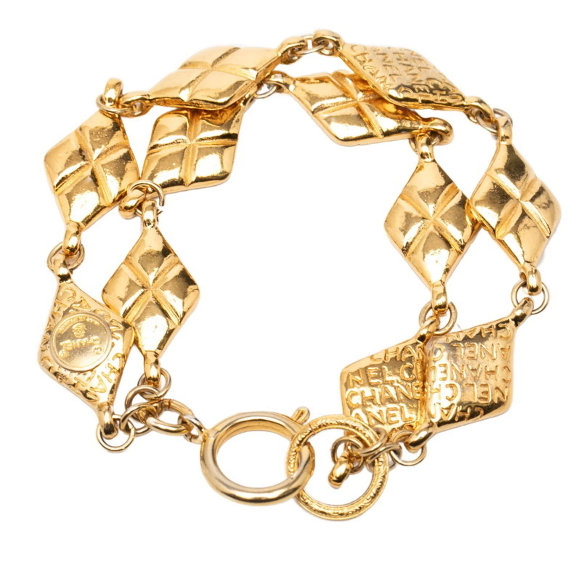 Bracelet Gold Matelassé Double Chain - Image 3