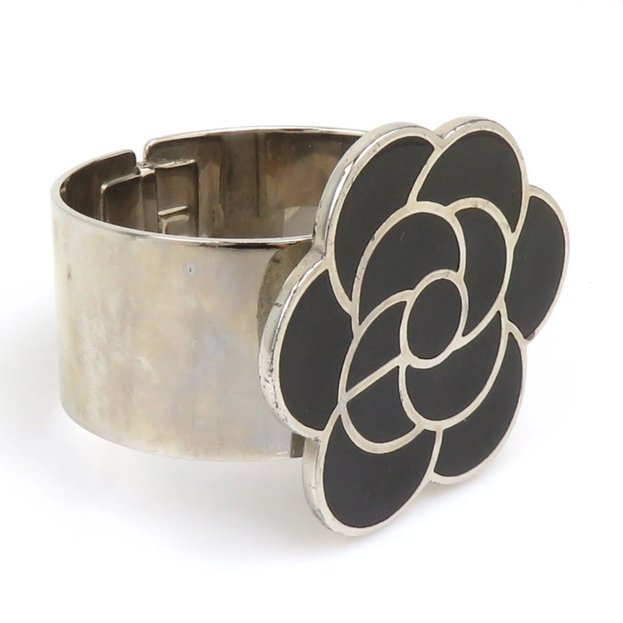 Camellia Bracelet Enamel and Metal - Image 2