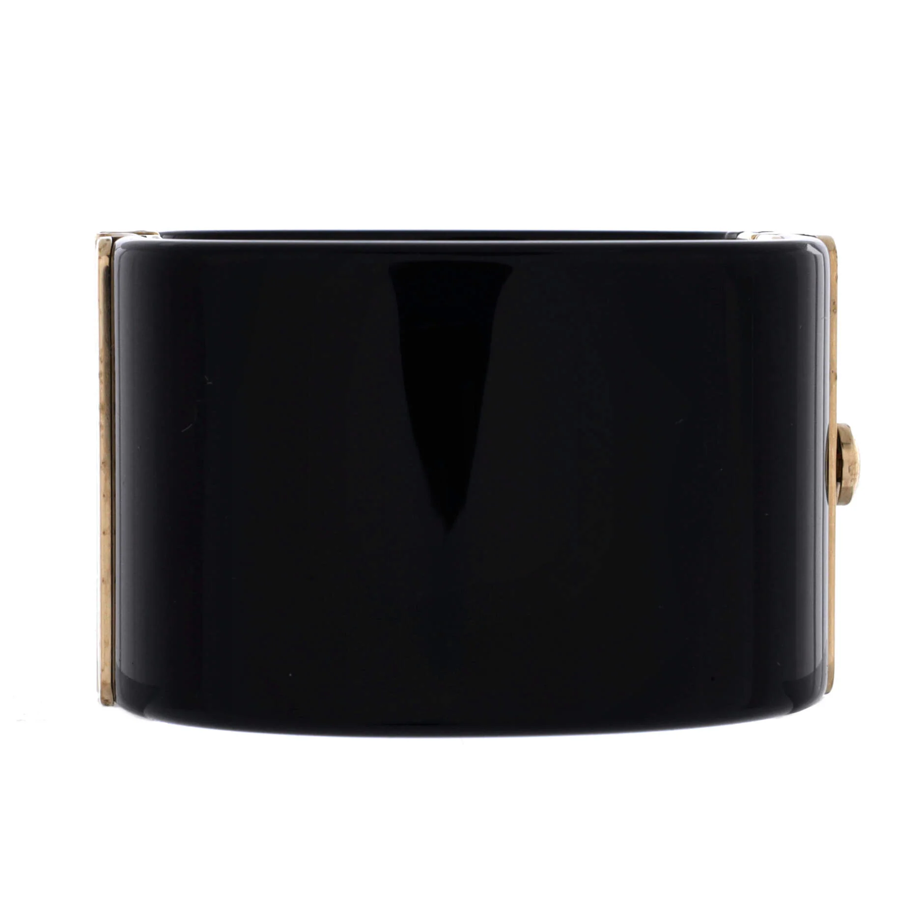 CC Cuff Bracelet Resin with Metal and Faux Pearls - Image 2