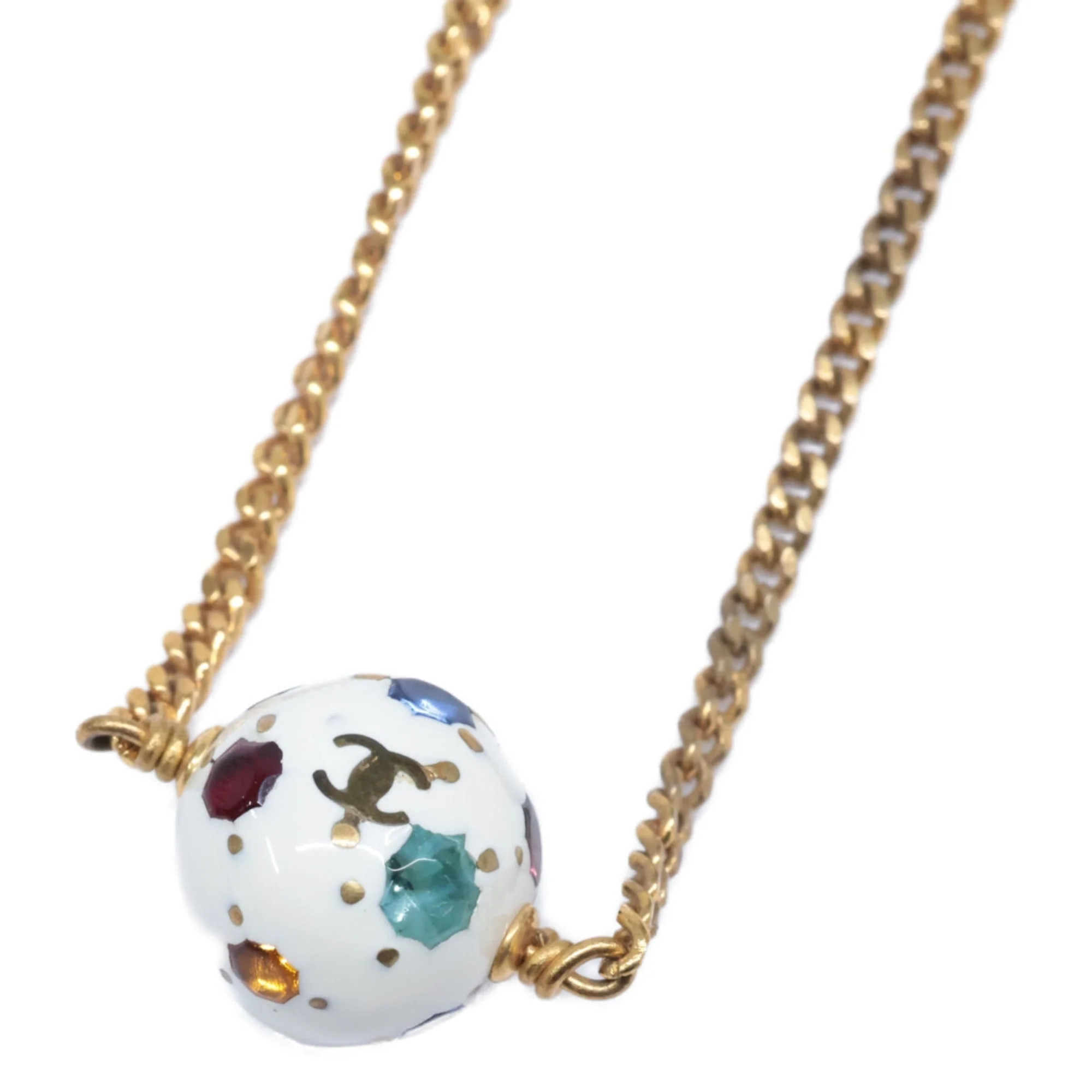 CC Logo Ball Bracelet Gold-Tone Metal - Image 4
