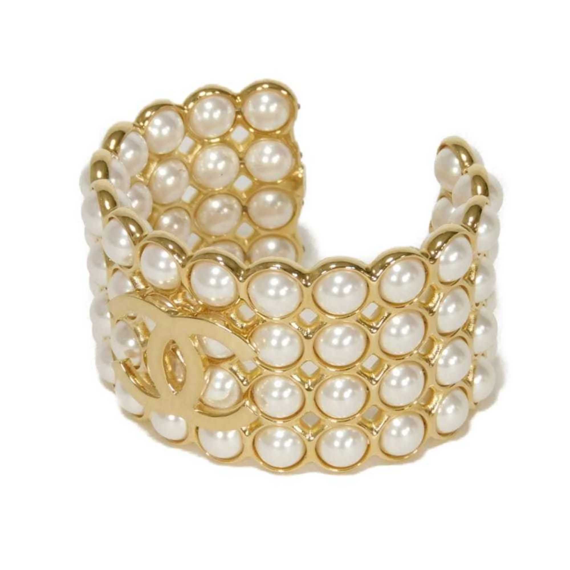 CC Logo Bracelet Gold-Tone Metal