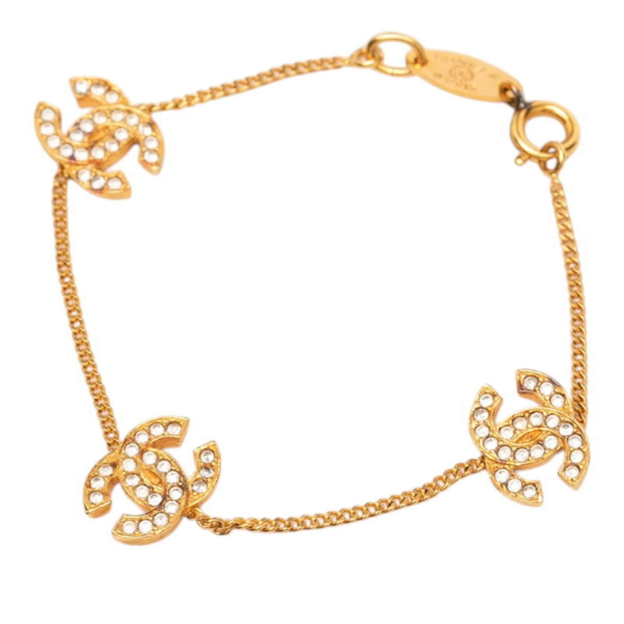 CC Logo Bracelet Gold-Tone Metal