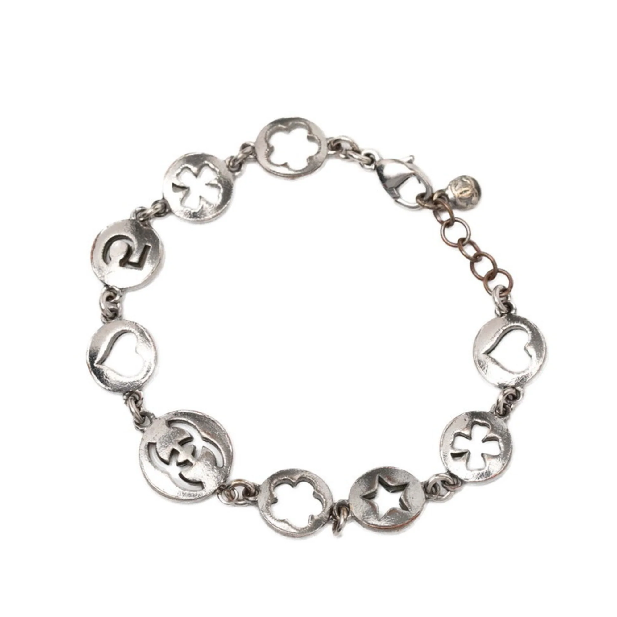 CC Logo Bracelet Silver-Tone Metal