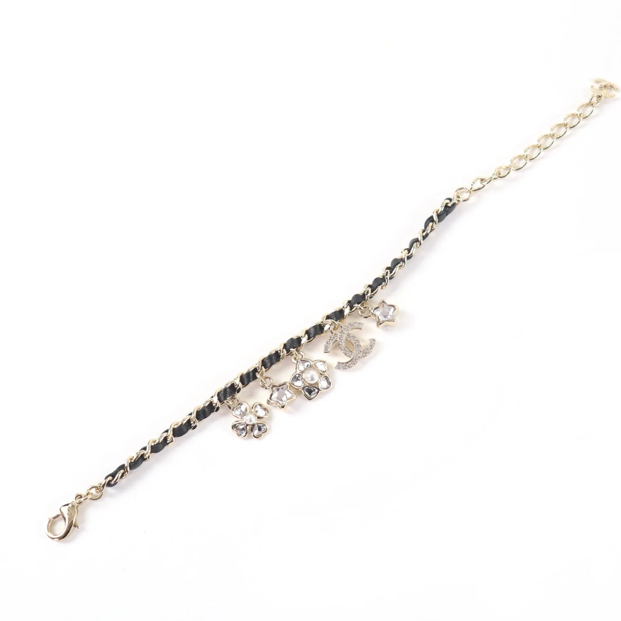 CC Logo Chain Star Bracelet Gold-Tone Metal - Image 4
