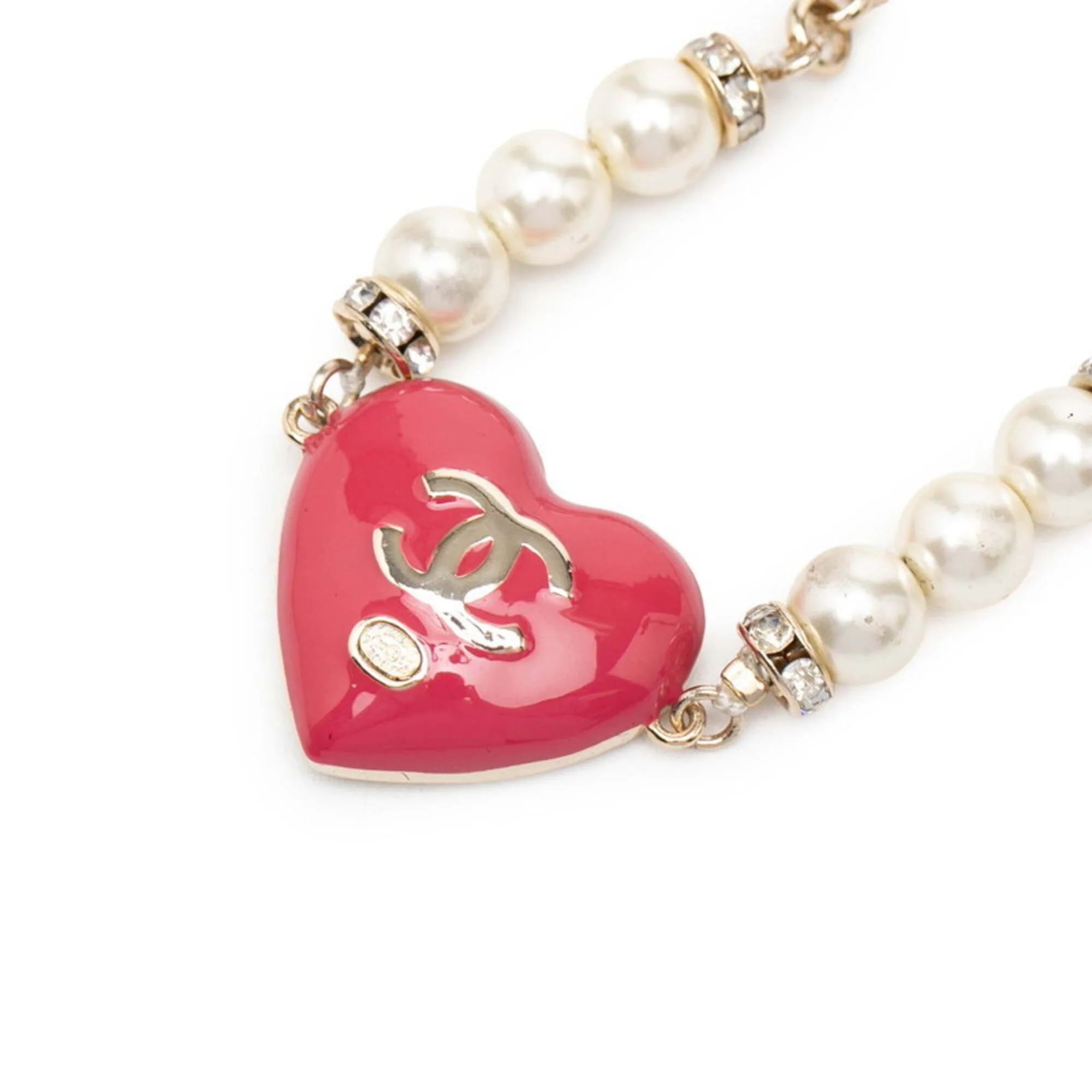CC Logo Heart Bracelet Gold-Tone Metal - Image 4