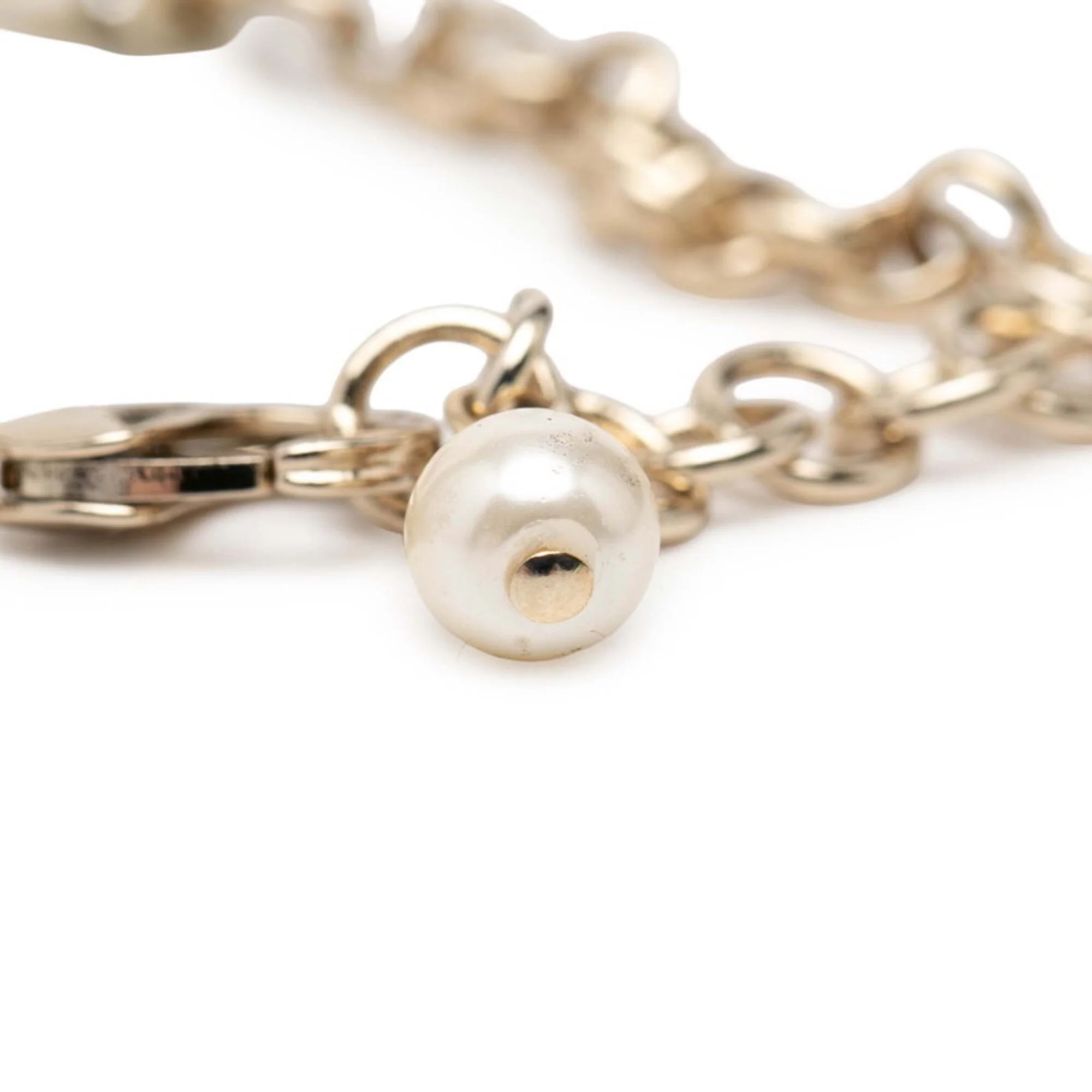 CC Logo Heart Bracelet Gold-Tone Metal - Image 6