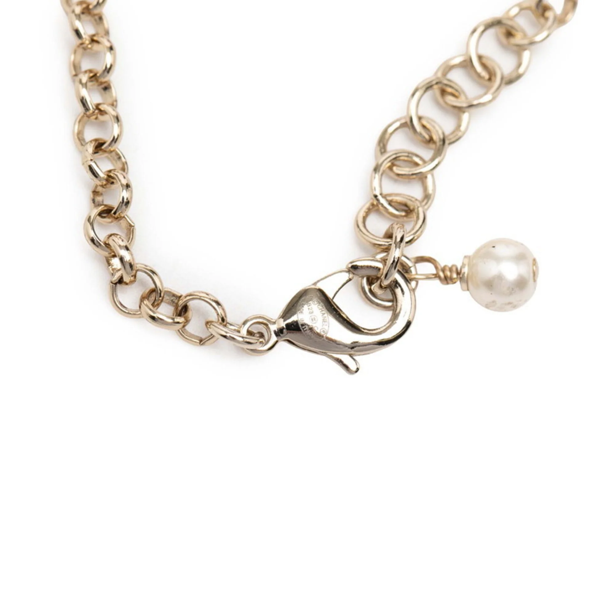 CC Logo Heart Bracelet Gold-Tone Metal - Image 7