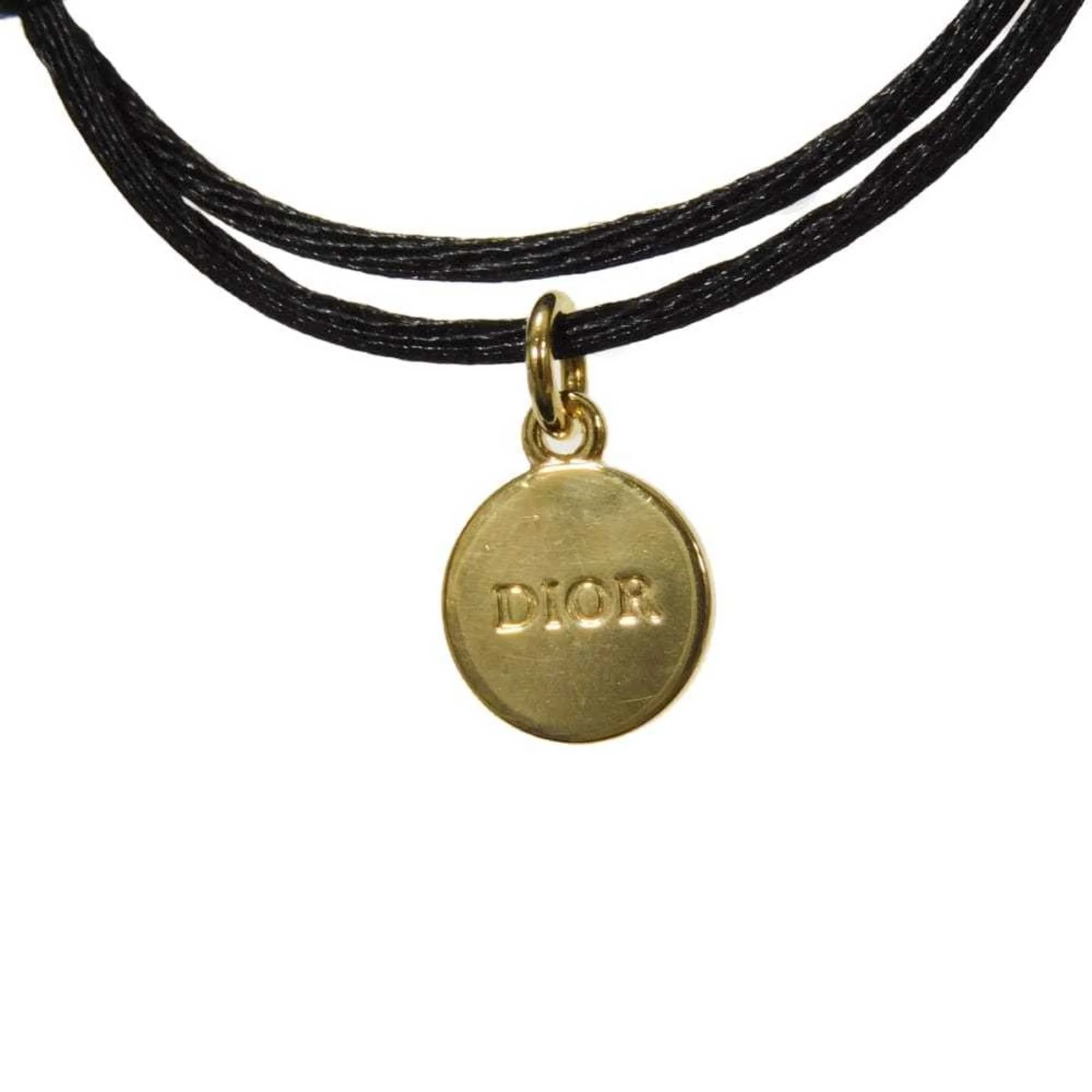 Bracelet Cord Black and Ivory Artificial Pearl Dice Cube Medallion - Image 6