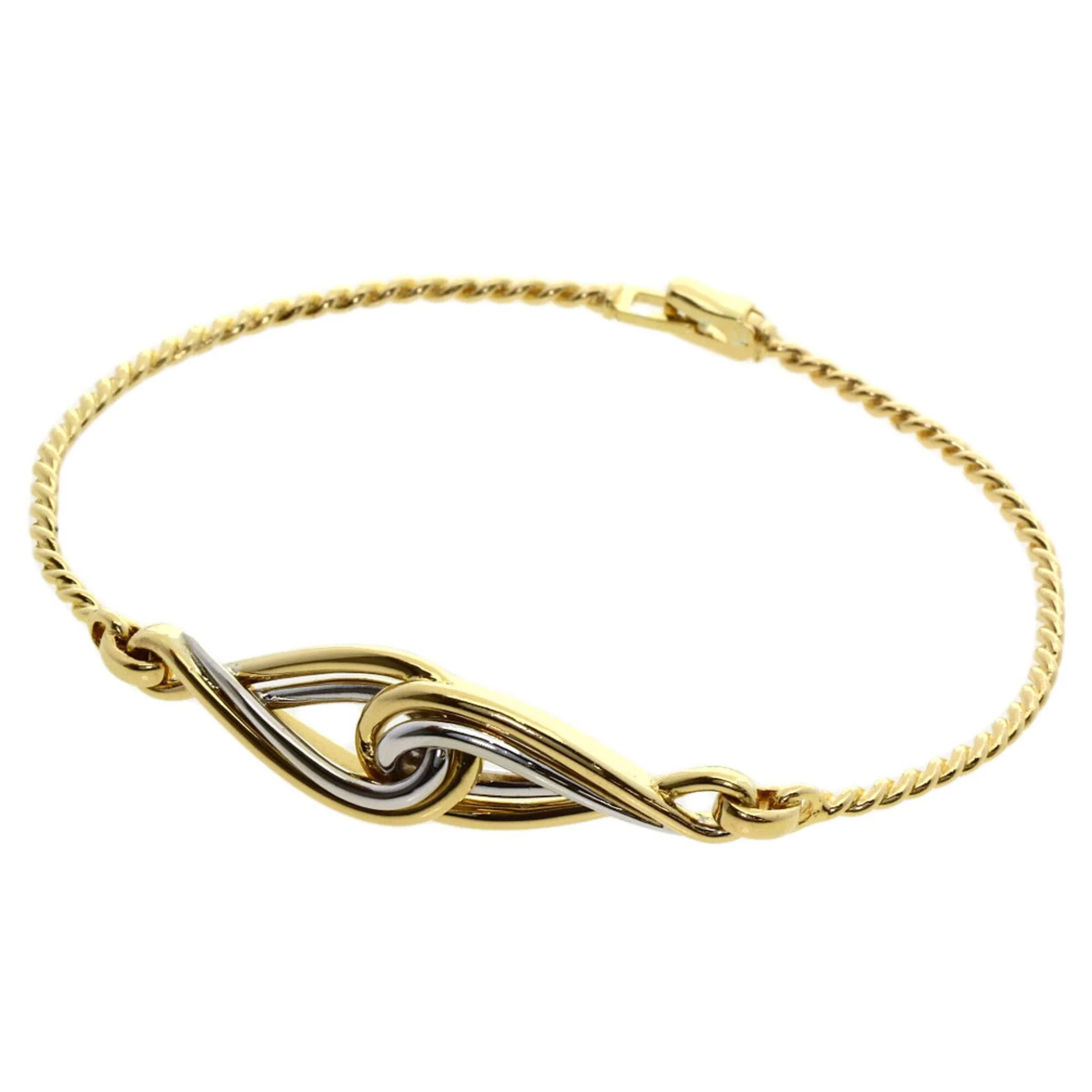 Twist Motif Bracelet 18K White Gold and 18K Yellow Gold