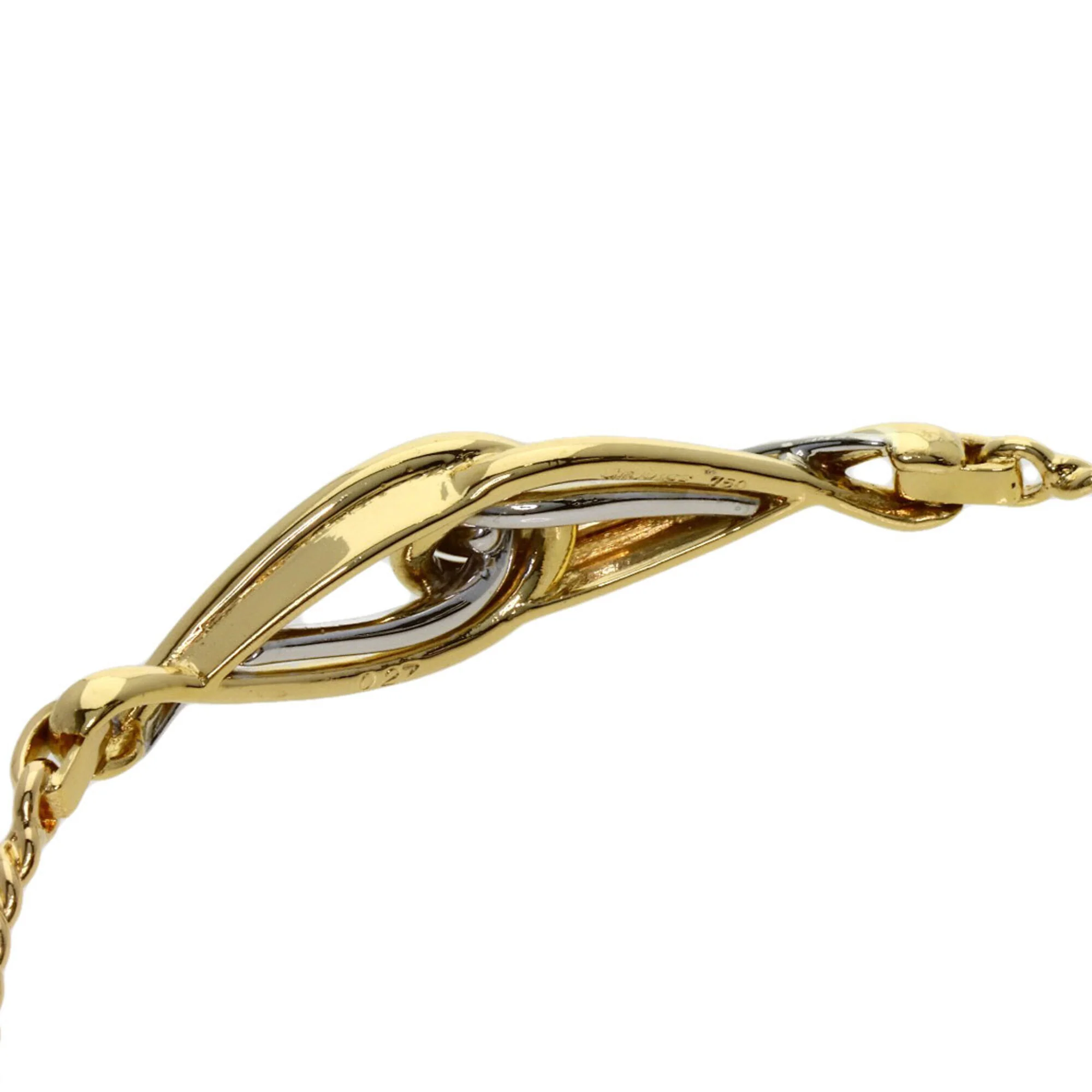 Twist Motif Bracelet 18K White Gold and 18K Yellow Gold - Image 3