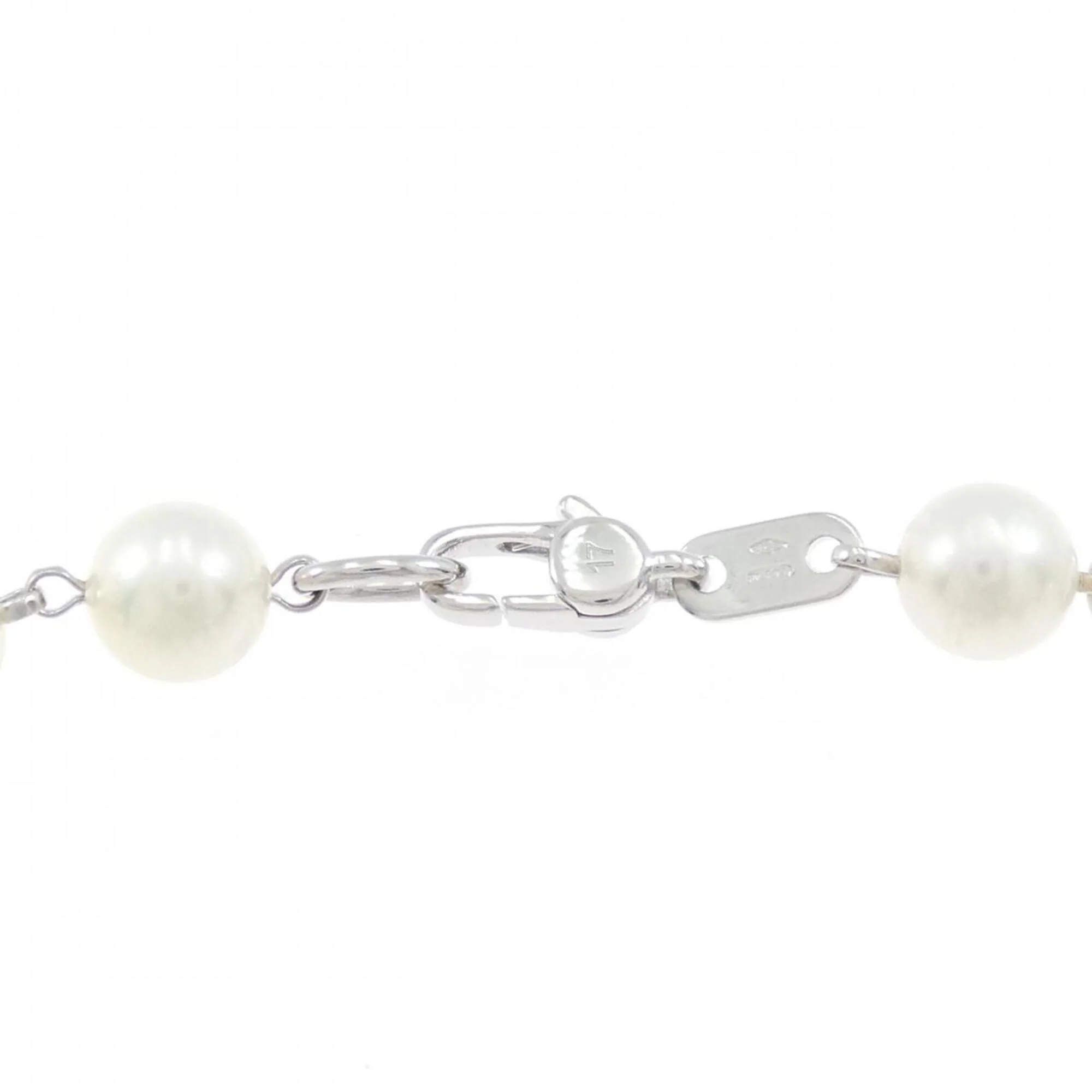 Akoya Pearl Bracelet 18K White Gold with Diamond - Image 4