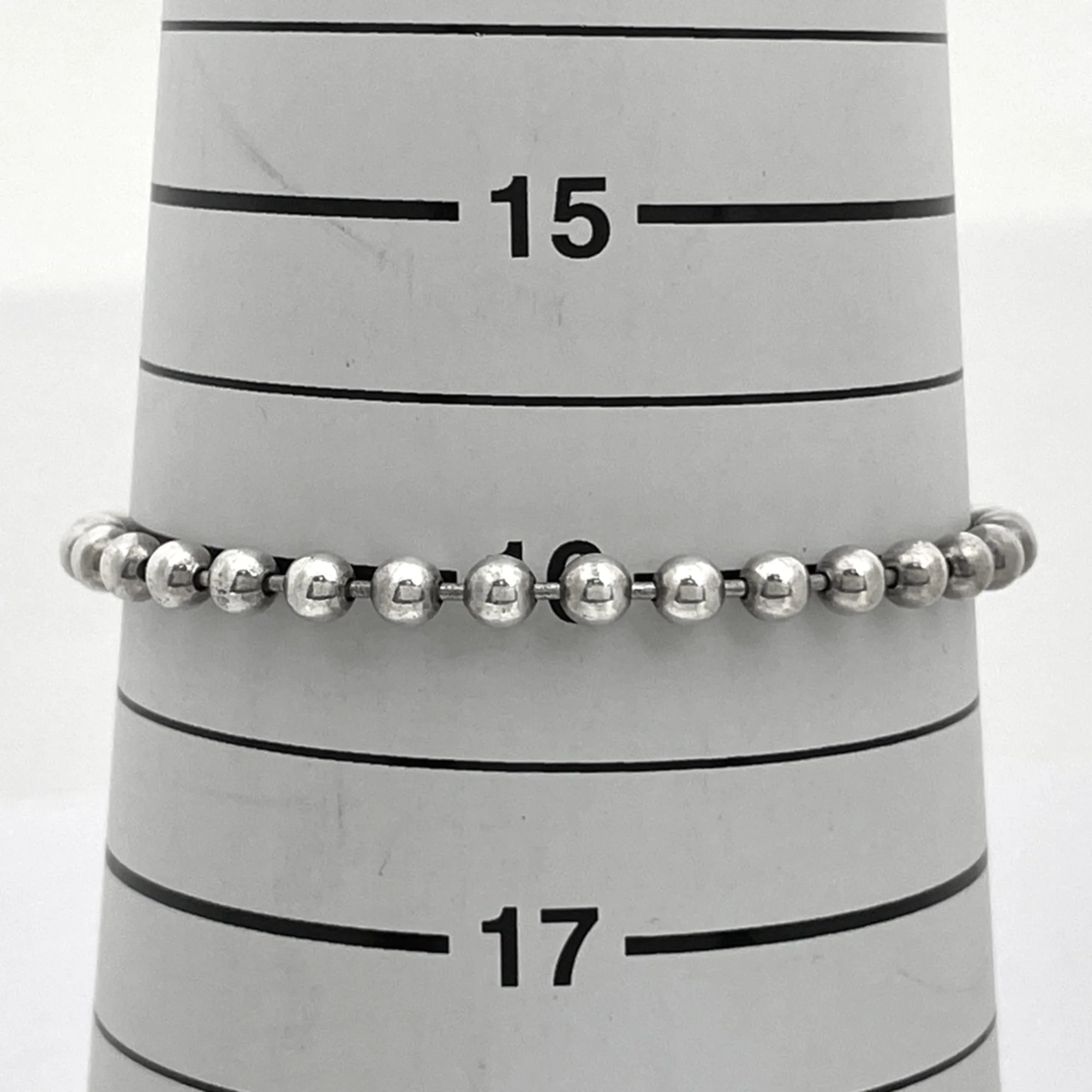 Ball Chain Heart Charm Bracelet Sterling Silver - Image 4