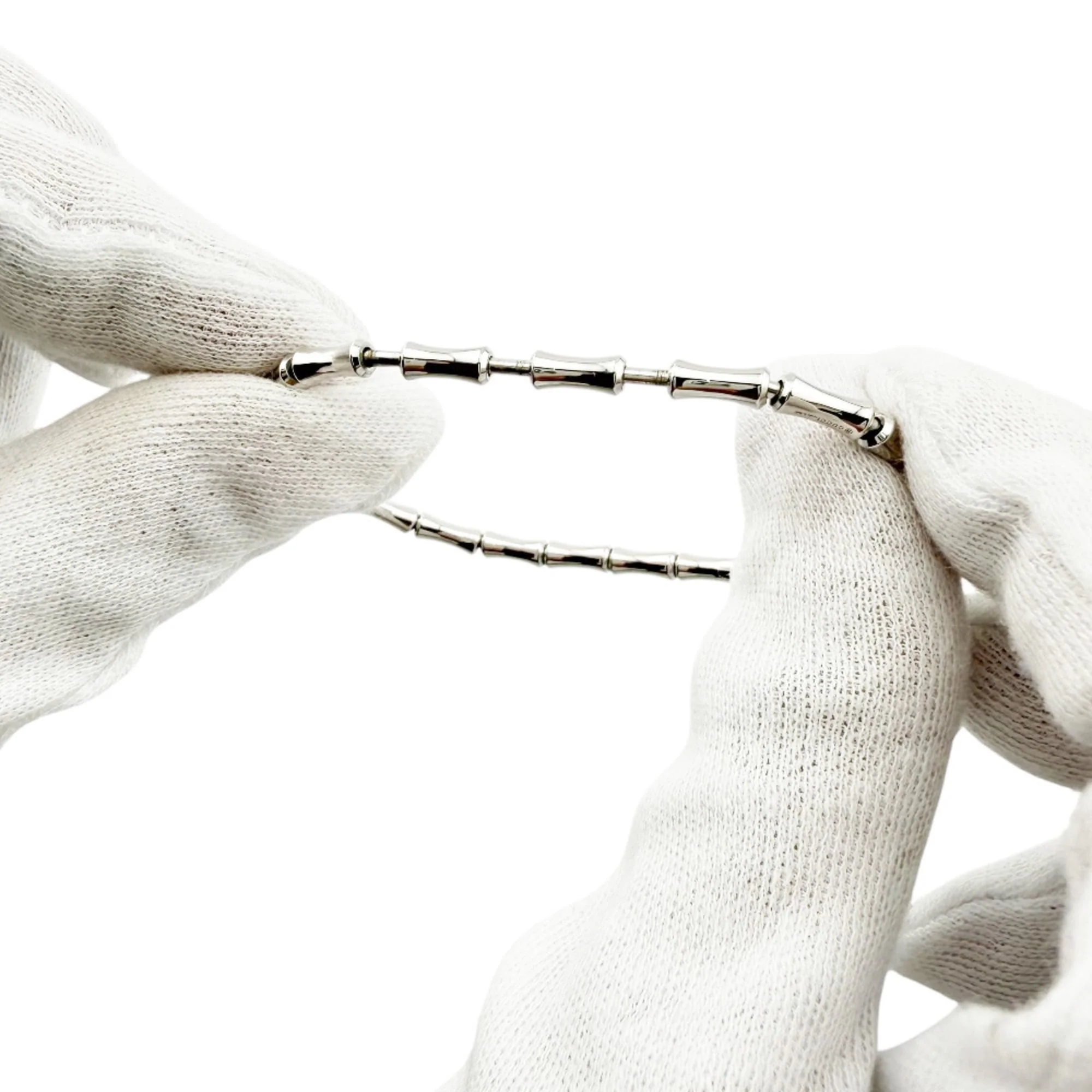 Bamboo Bracelet 18K White Gold - Image 8