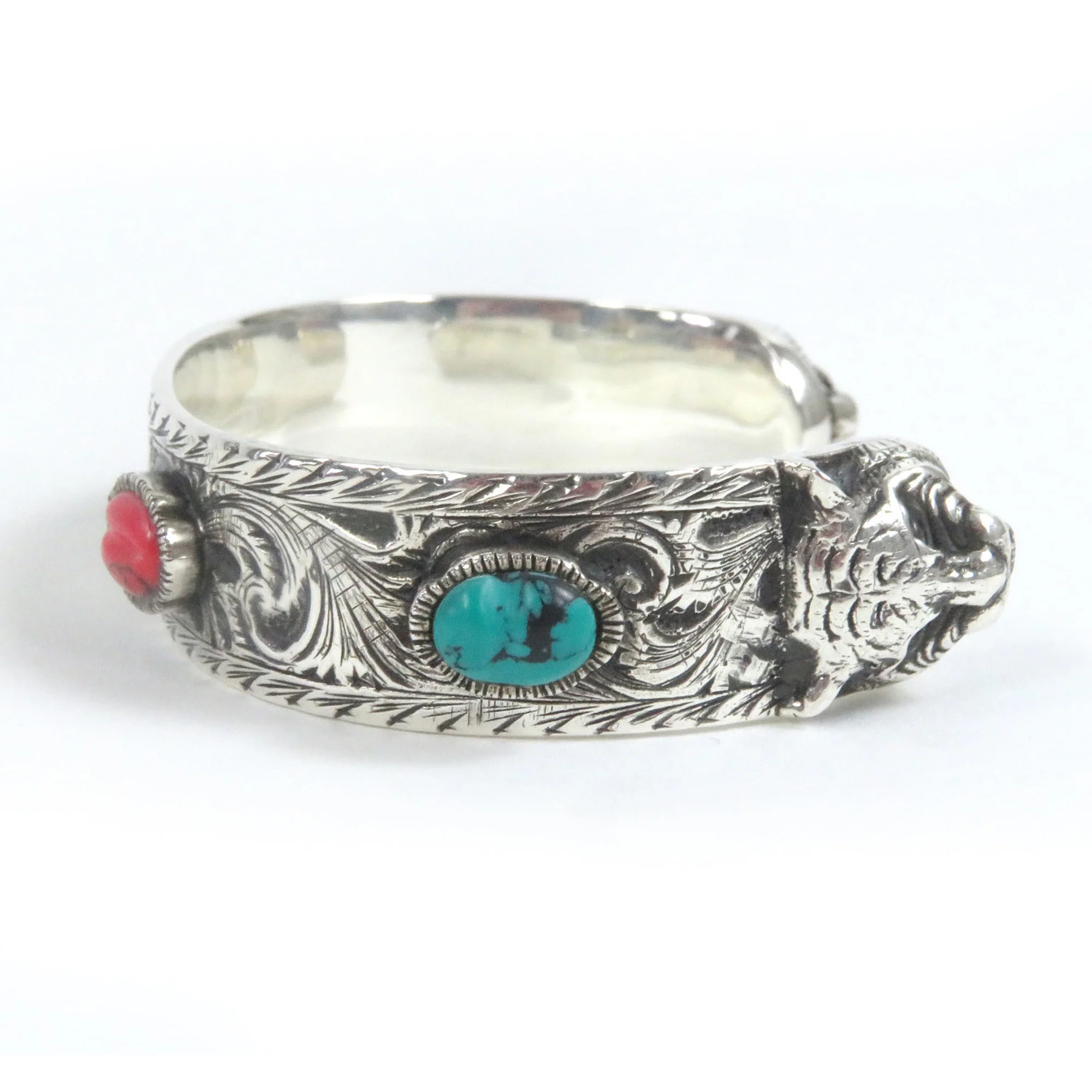Bangle Sterling Silver with Turquoise Bracelet - Image 3
