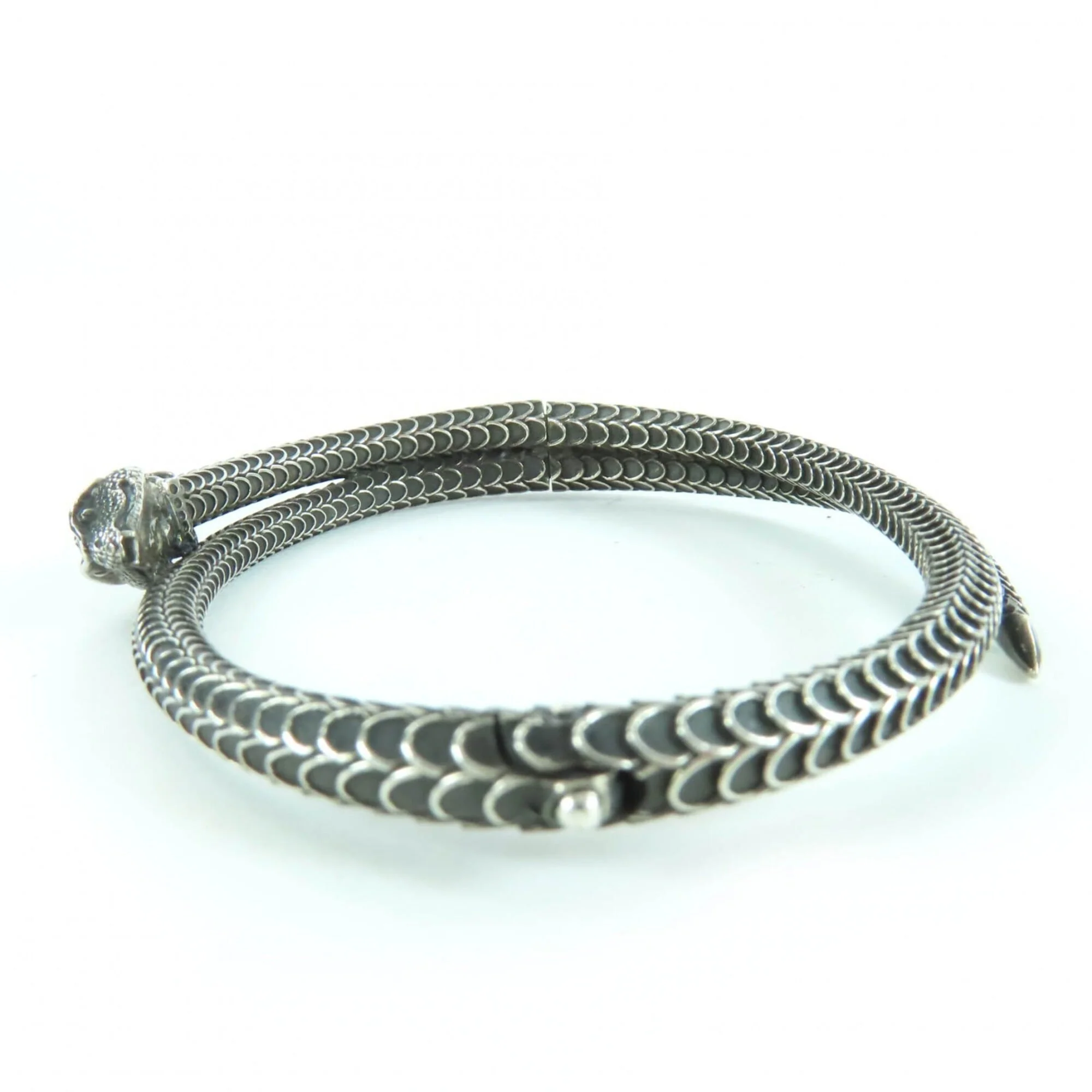 Garden Snake Bracelet Sterling Silver Size 18 - Image 3