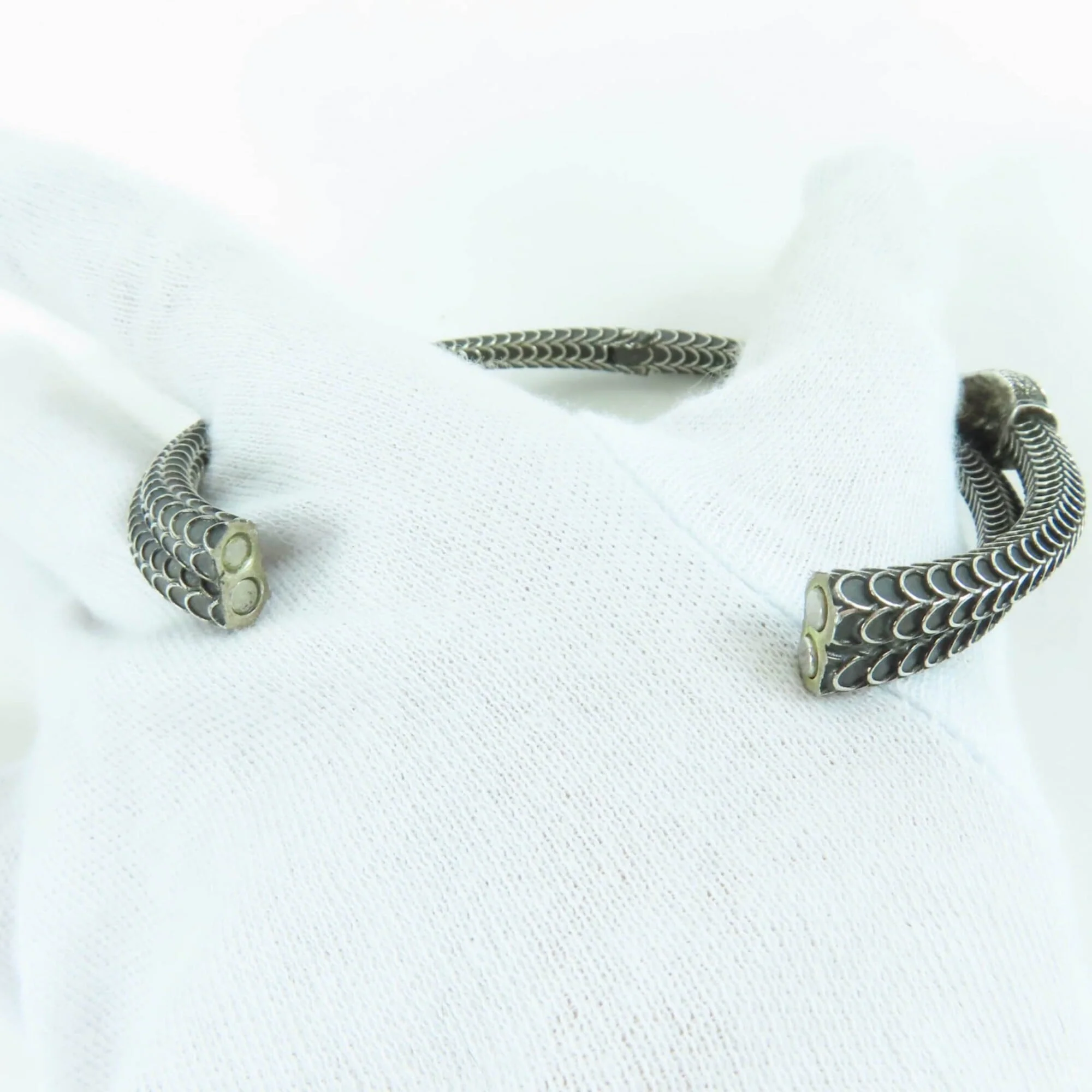 Garden Snake Bracelet Sterling Silver Size 18 - Image 6