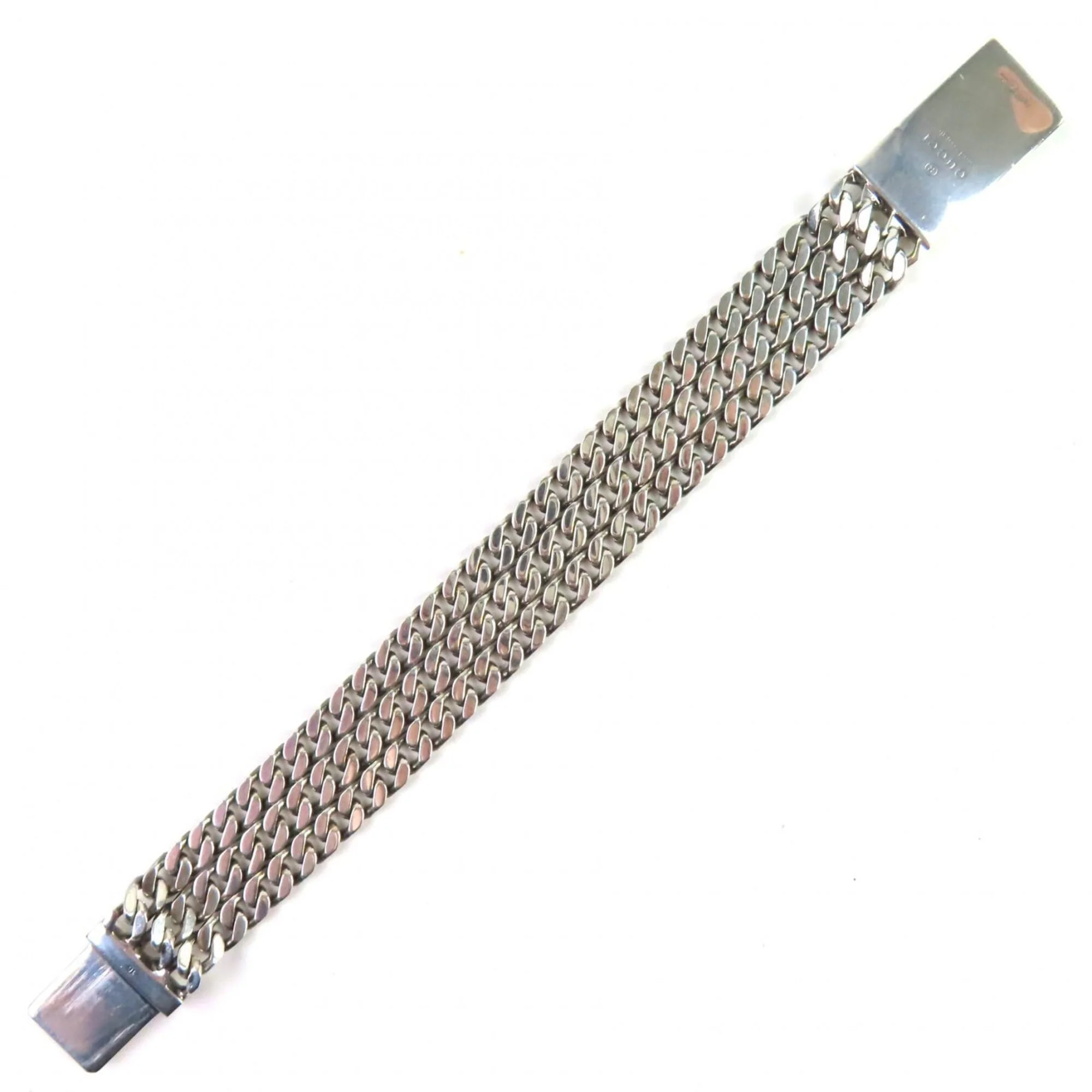 GG Pattern Triple Chain Bracelet Sterling Silver - Image 3