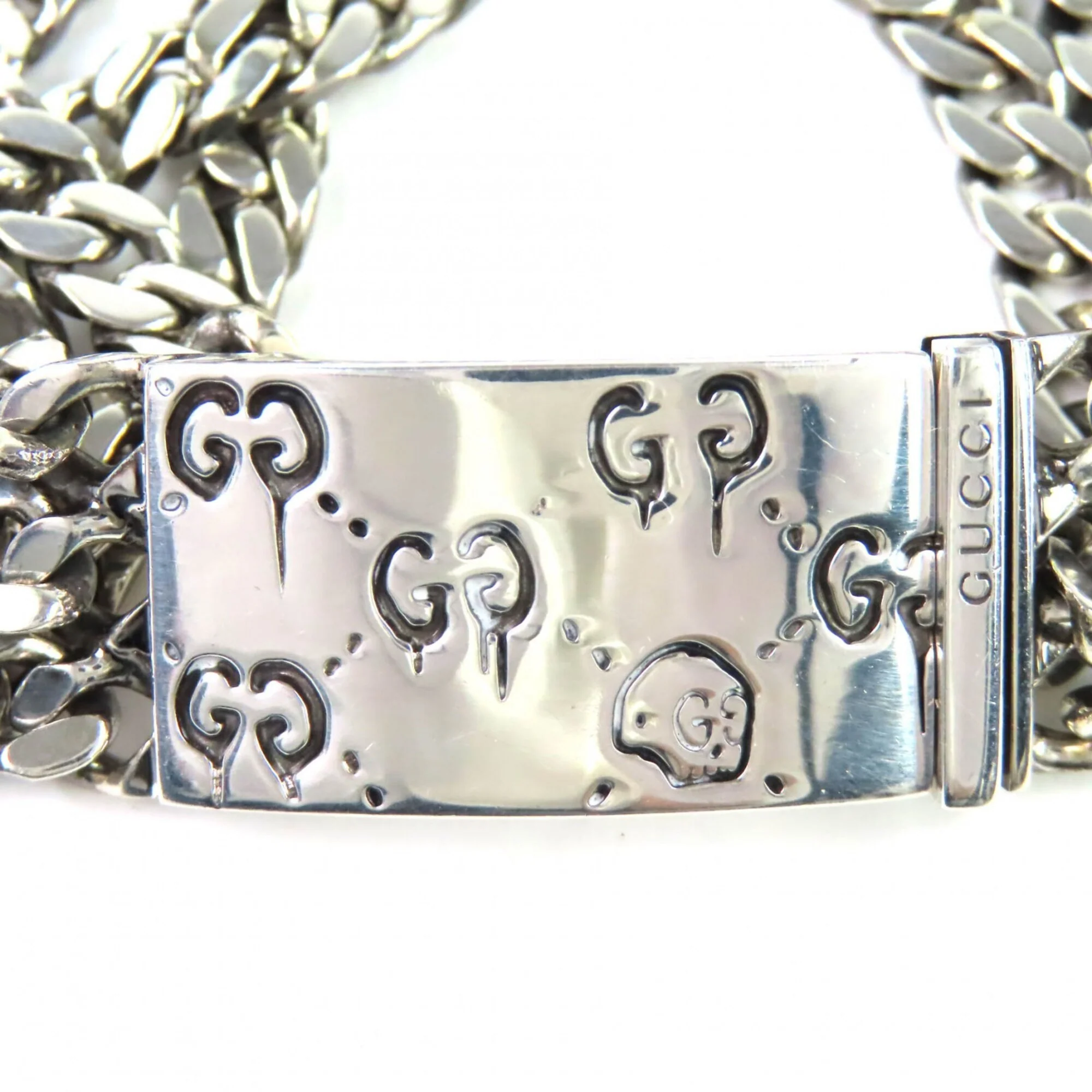 GG Pattern Triple Chain Bracelet Sterling Silver - Image 6