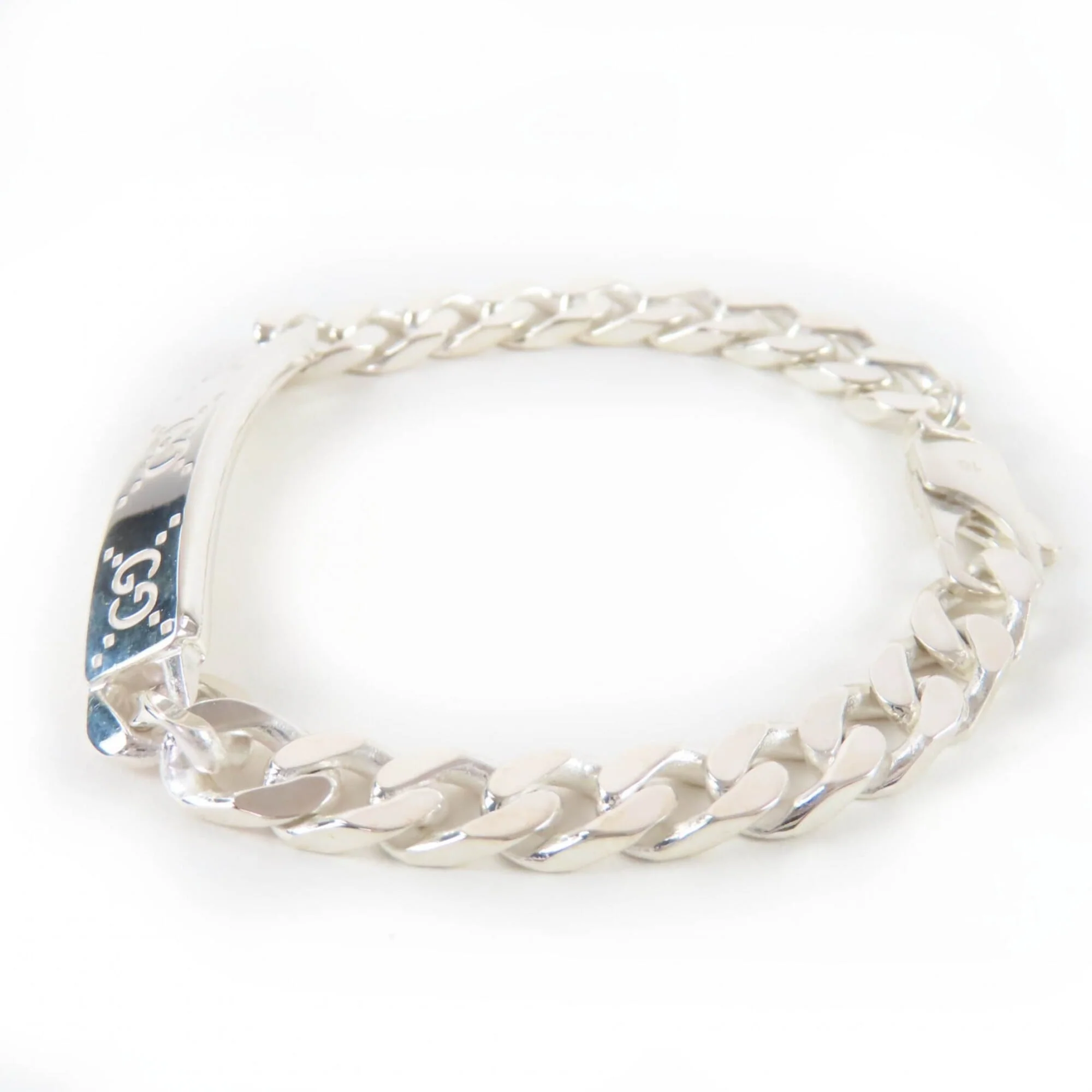 Signature GG Bracelet Sterling Silver Size 16 - Image 3