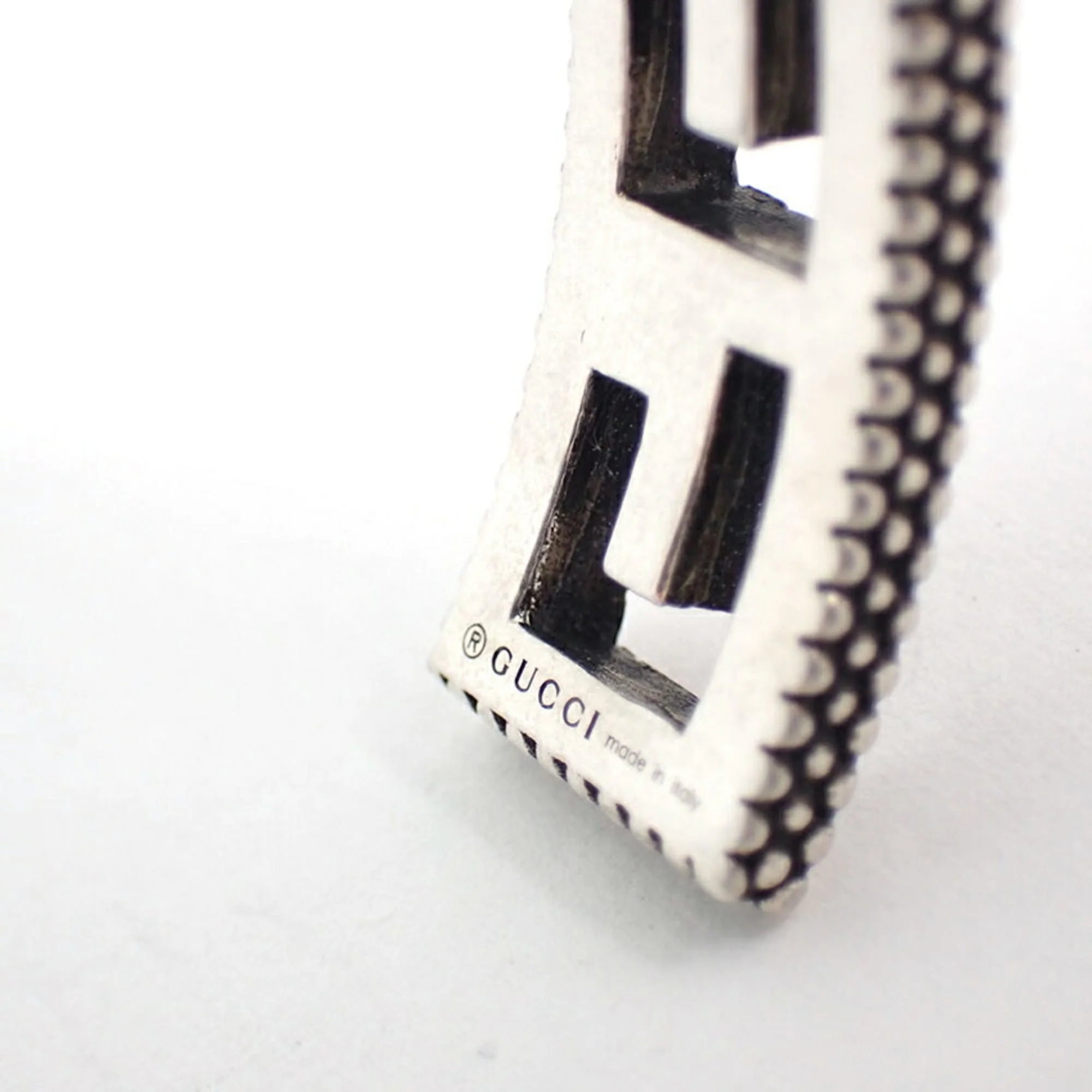 Square G Bangle Sterling Silver Bracelet - Image 9