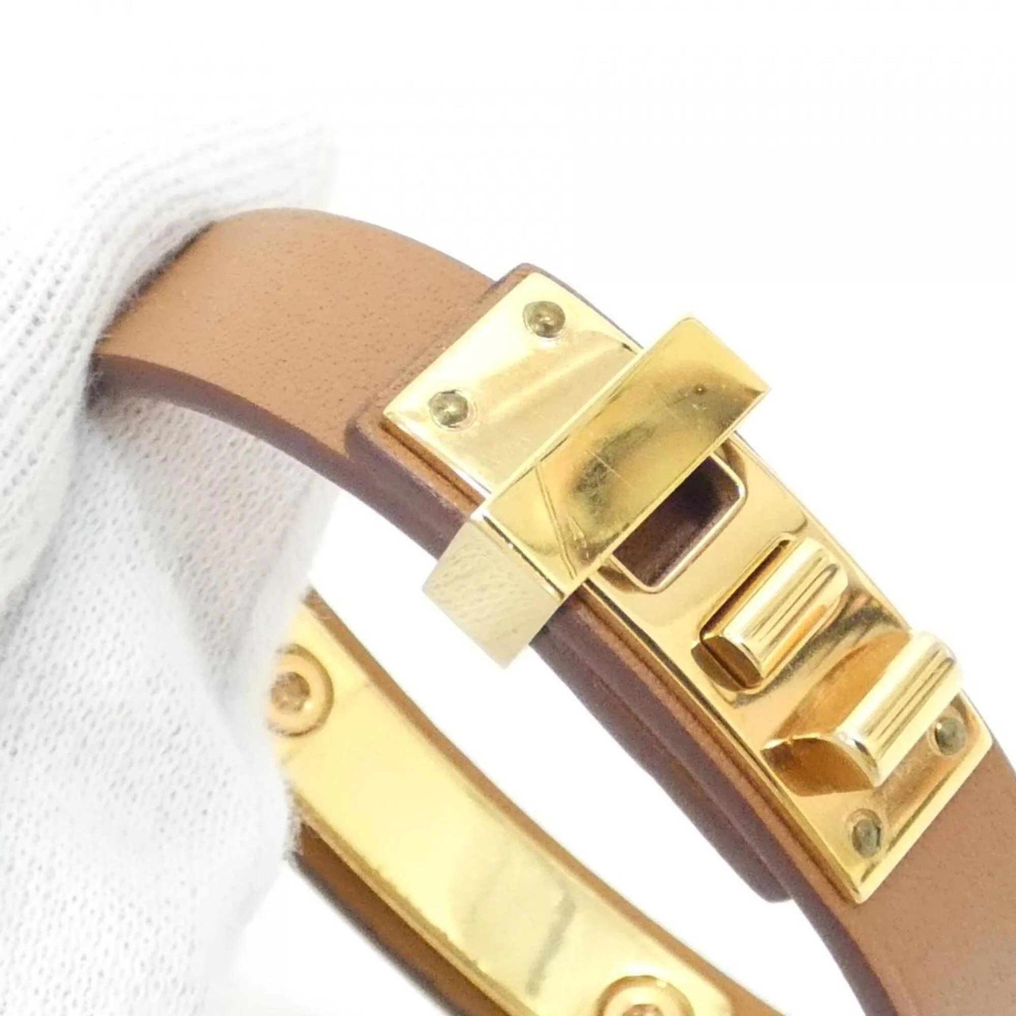 Az De Coeur Bracelet Swift Leather Gold - Image 5
