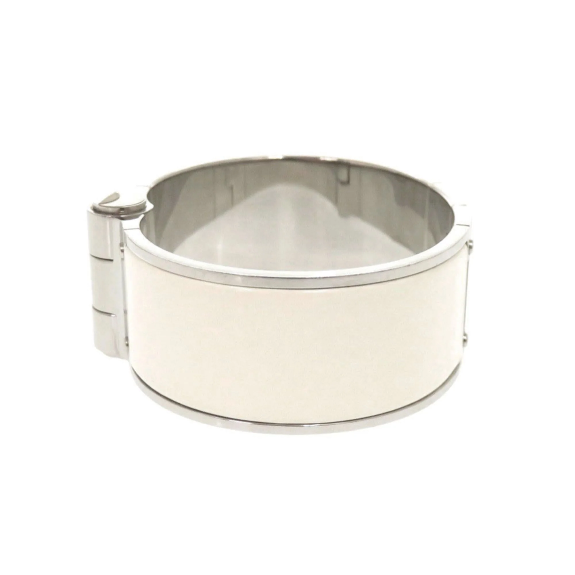 Bangle Bracelet Metal Silver White - Image 2