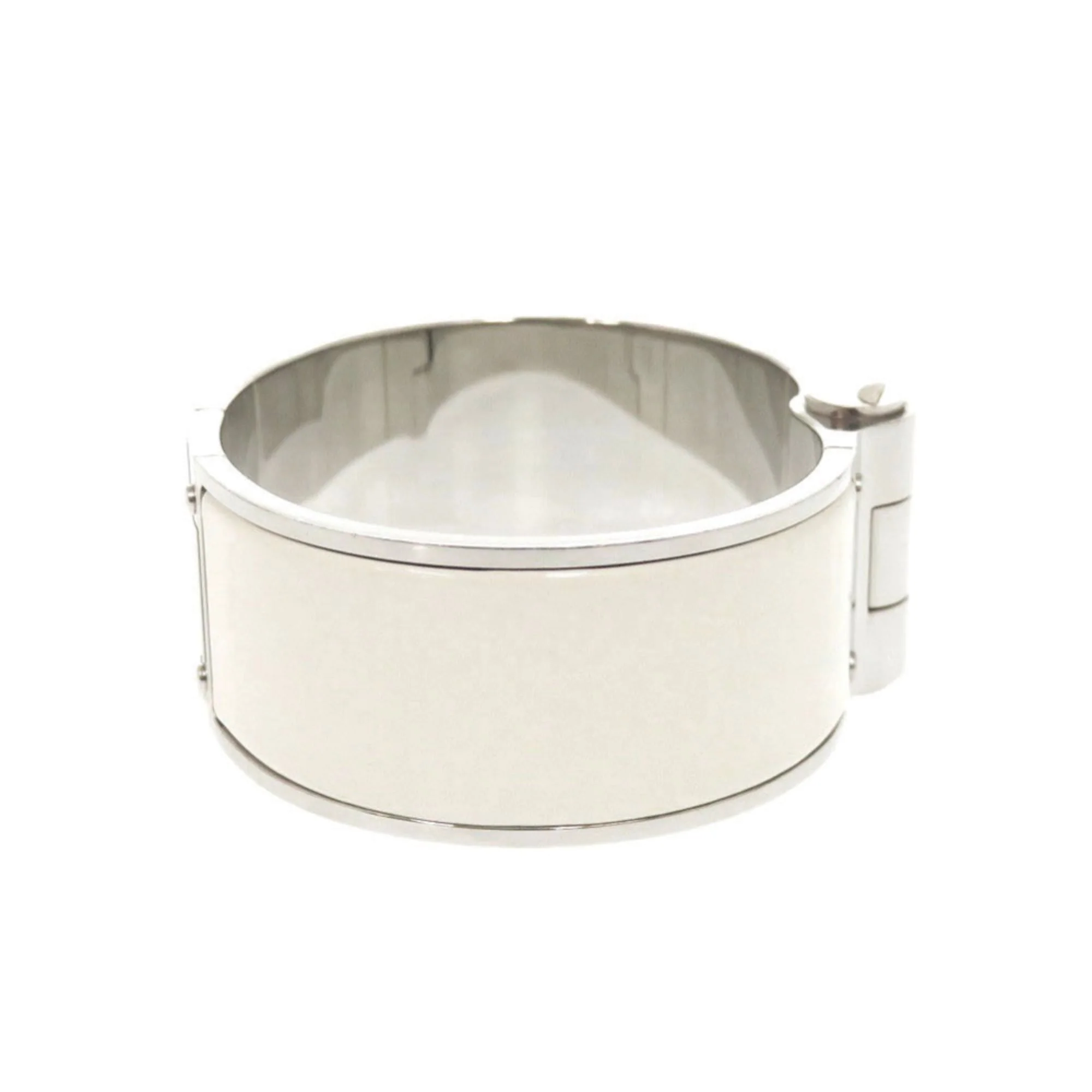 Bangle Bracelet Metal Silver White - Image 4