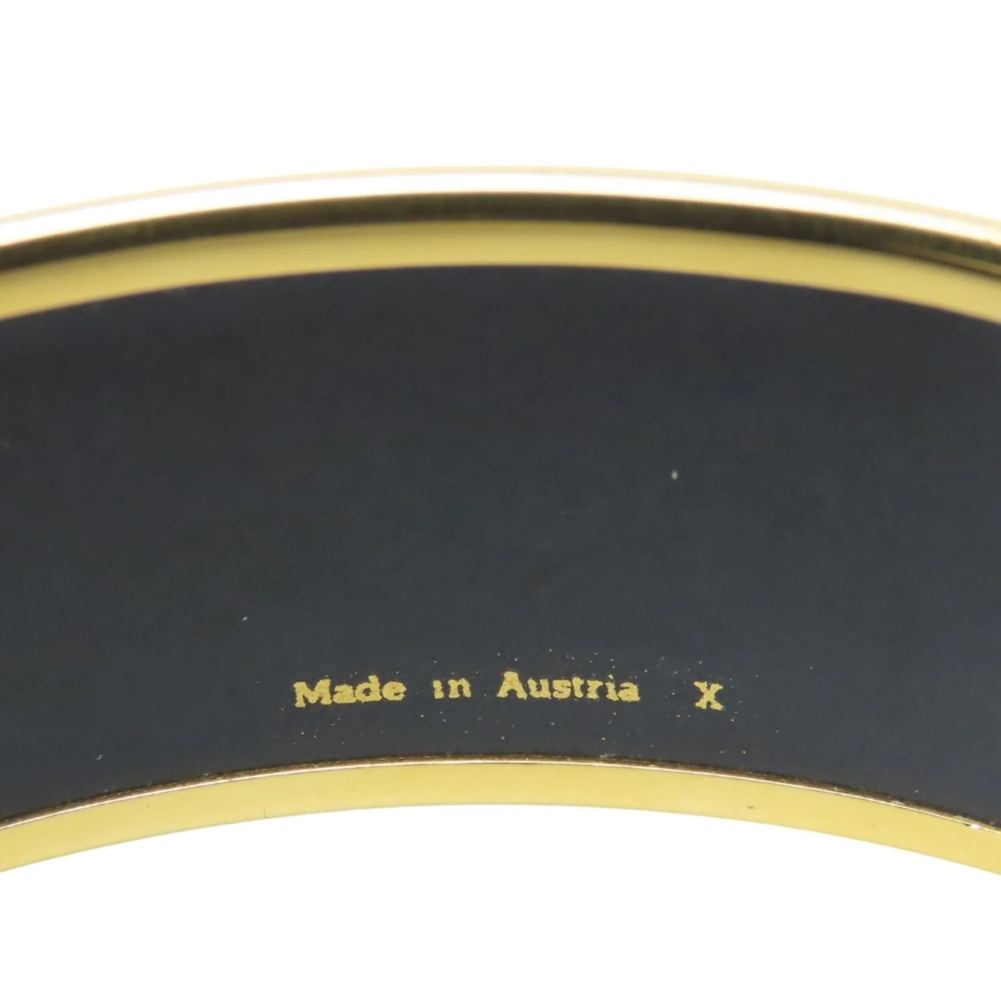 Bangle Cloisonné and Enamel and Metal Black and Gold Bracelet - Image 7