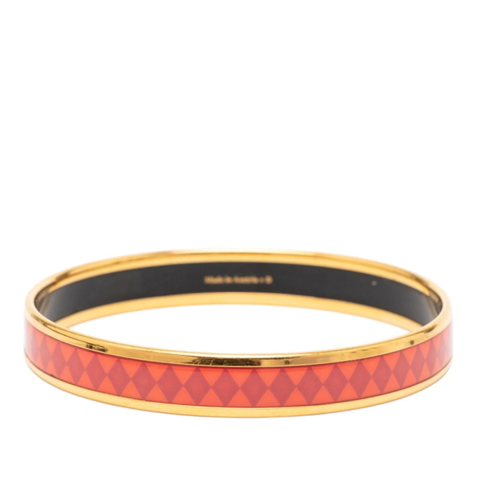 Bangle CloisonnŽ and Enamel Gold Red Bracelet - Image 2