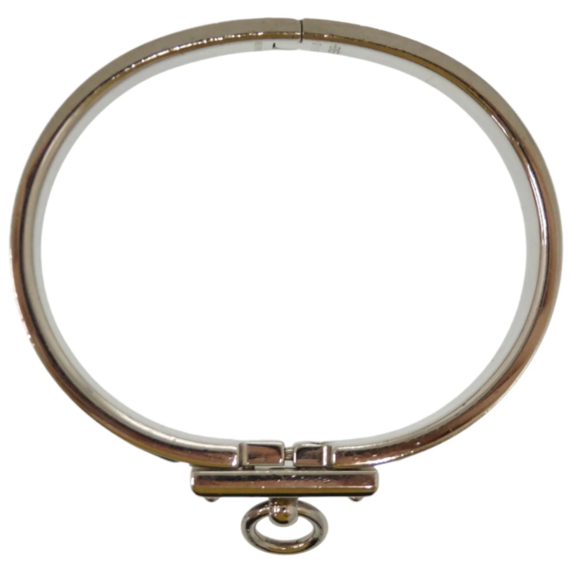 Bangle Enamel and Metal Black Silver Bracelet - Image 3