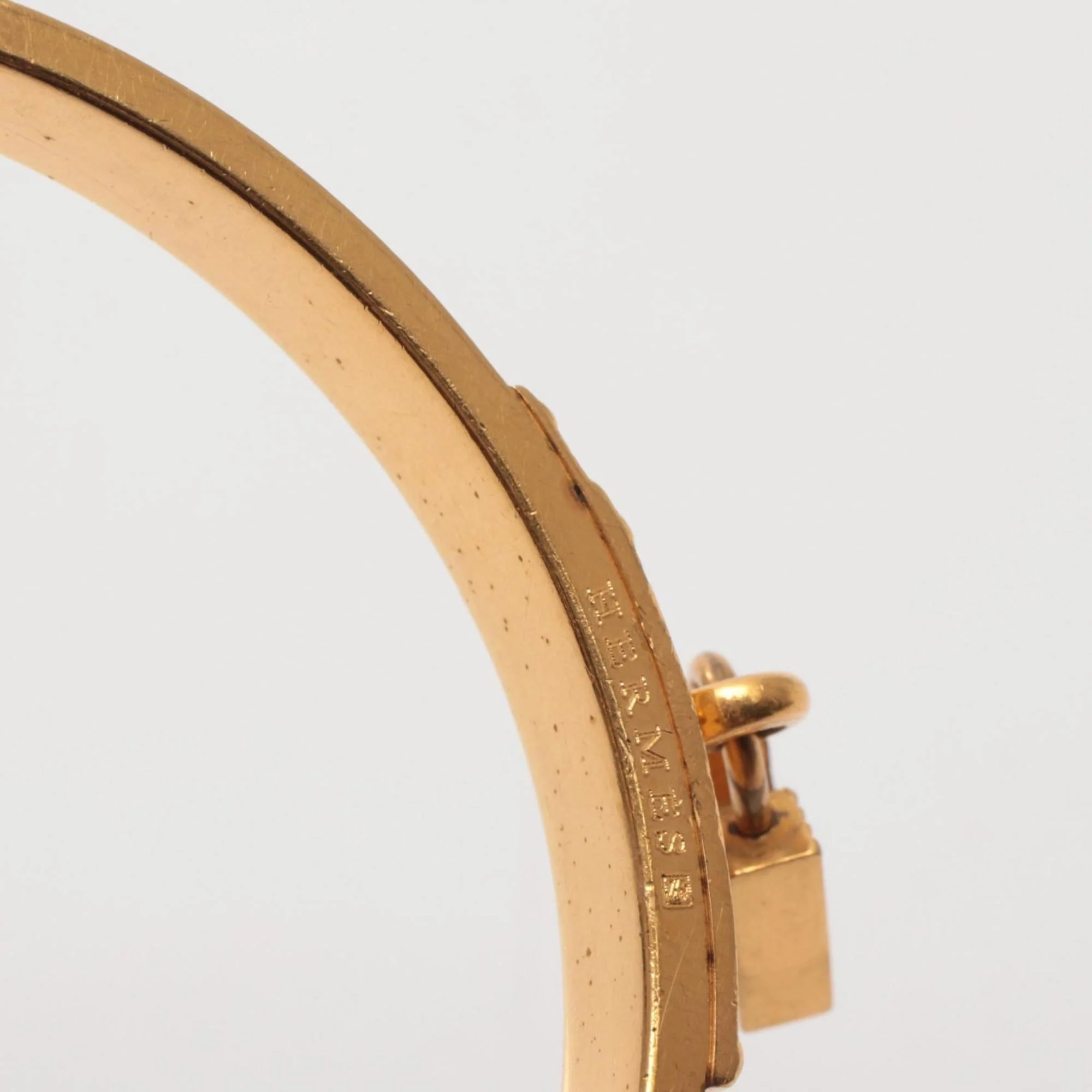 Bangle Gold and Leather Red Bracelet - Image 8