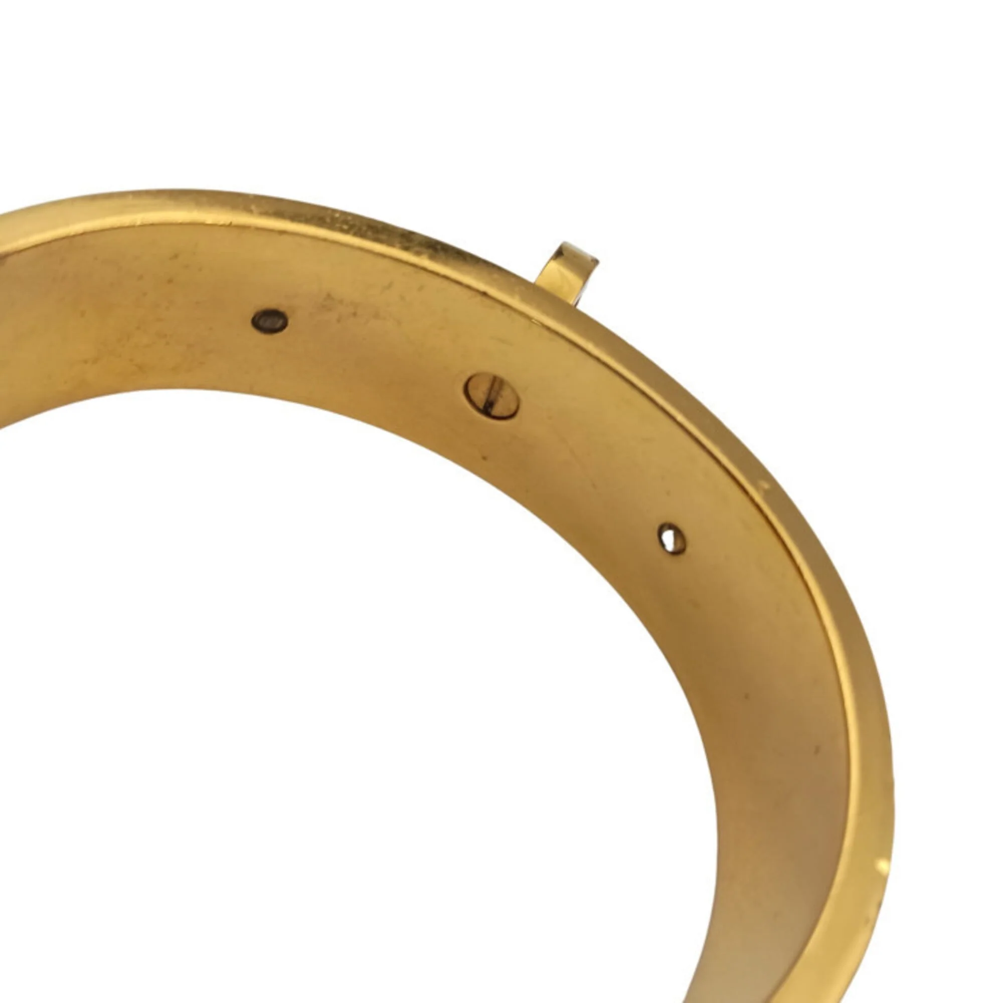 Bangle Leather and Metal Brown and Gold Bracelet - Image 6