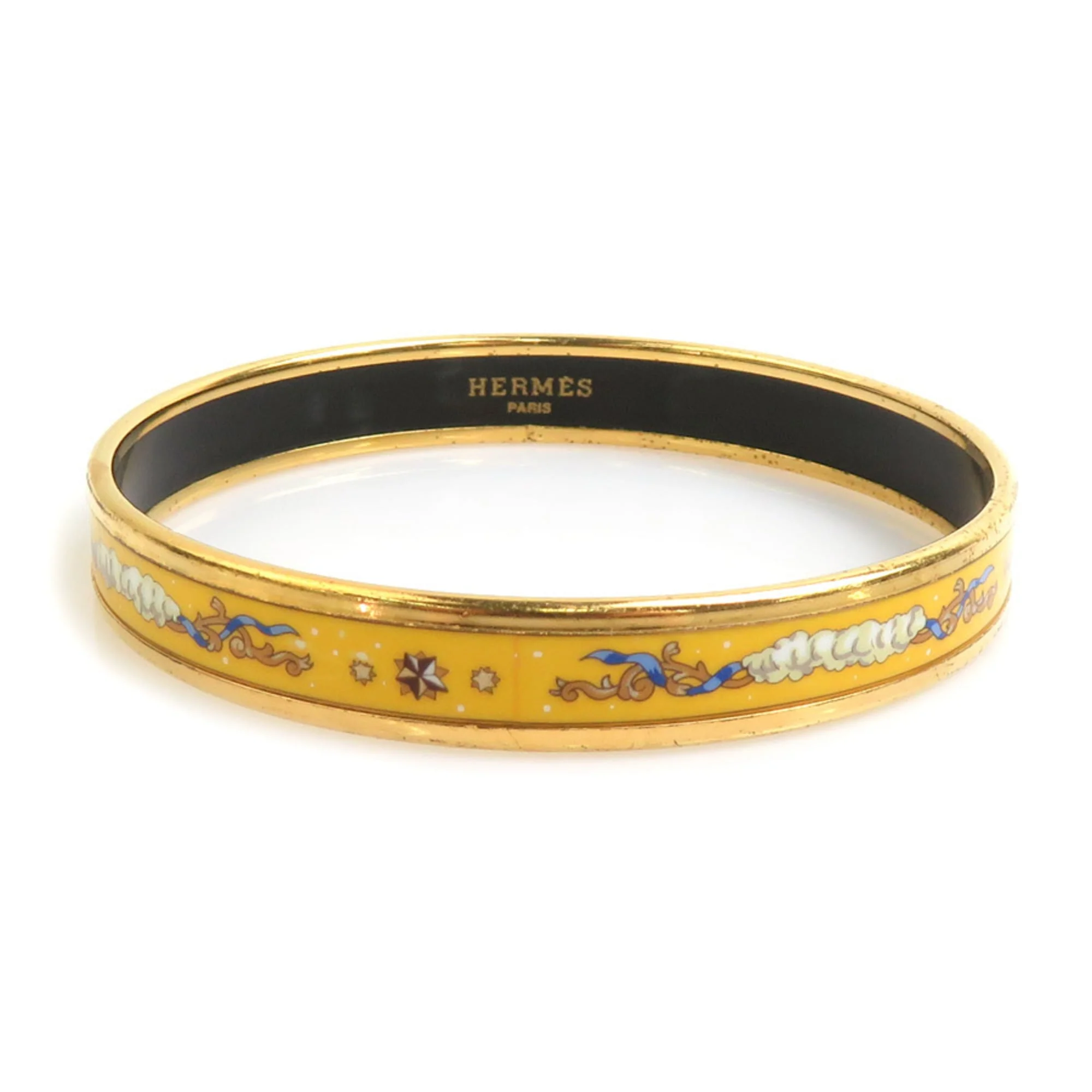 Bracelet Enamel and Metal Gold Yellow