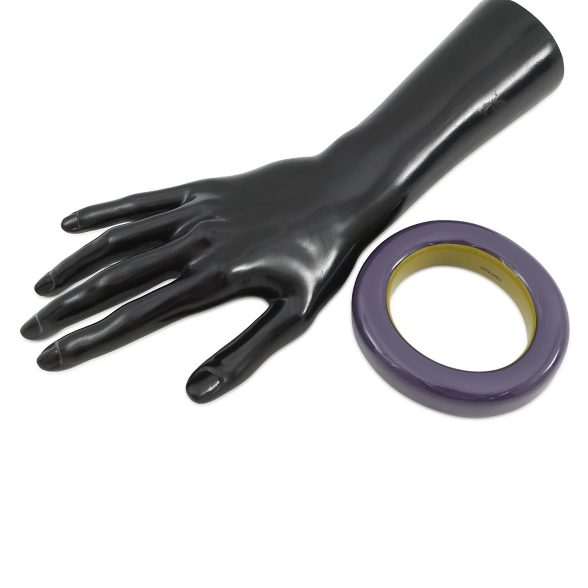 Bracelet Lacquer and Wood Green Purple - Image 4
