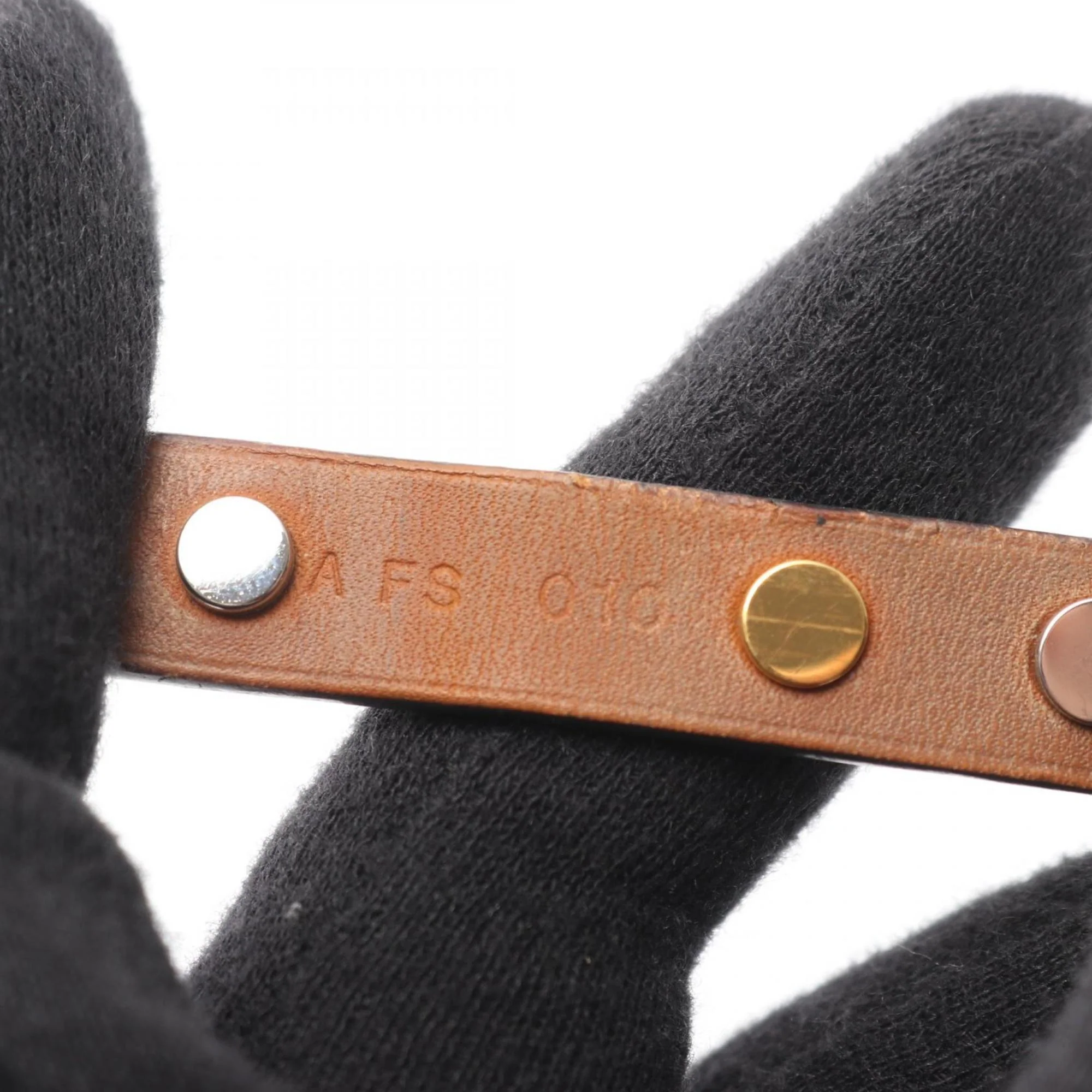 Bracelet Leather and Swift Leather Gray Mini - Image 5